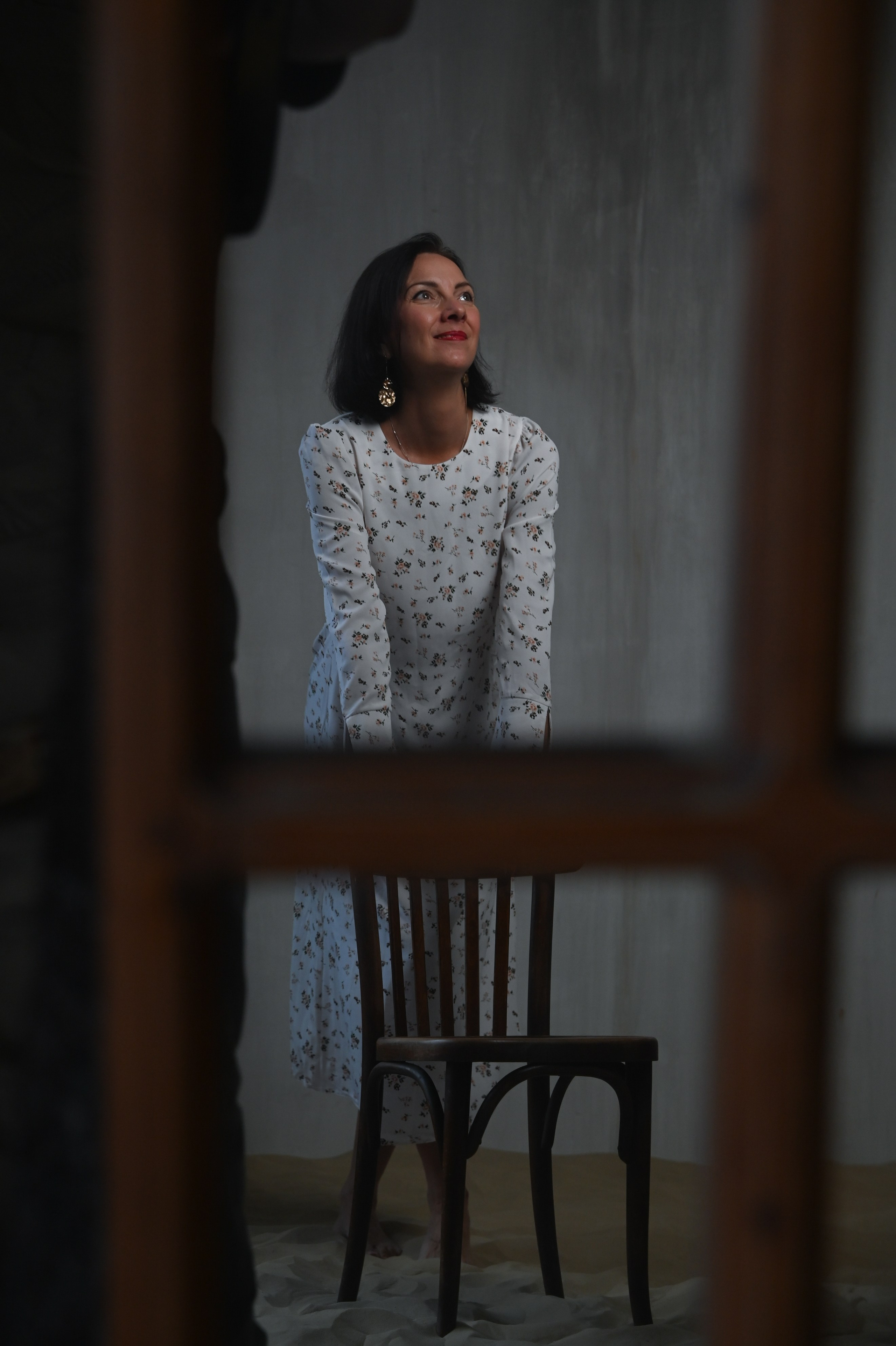 Женская фотосессия в студии с песком. Портретный фотограф в Москве Казьмина Олеся