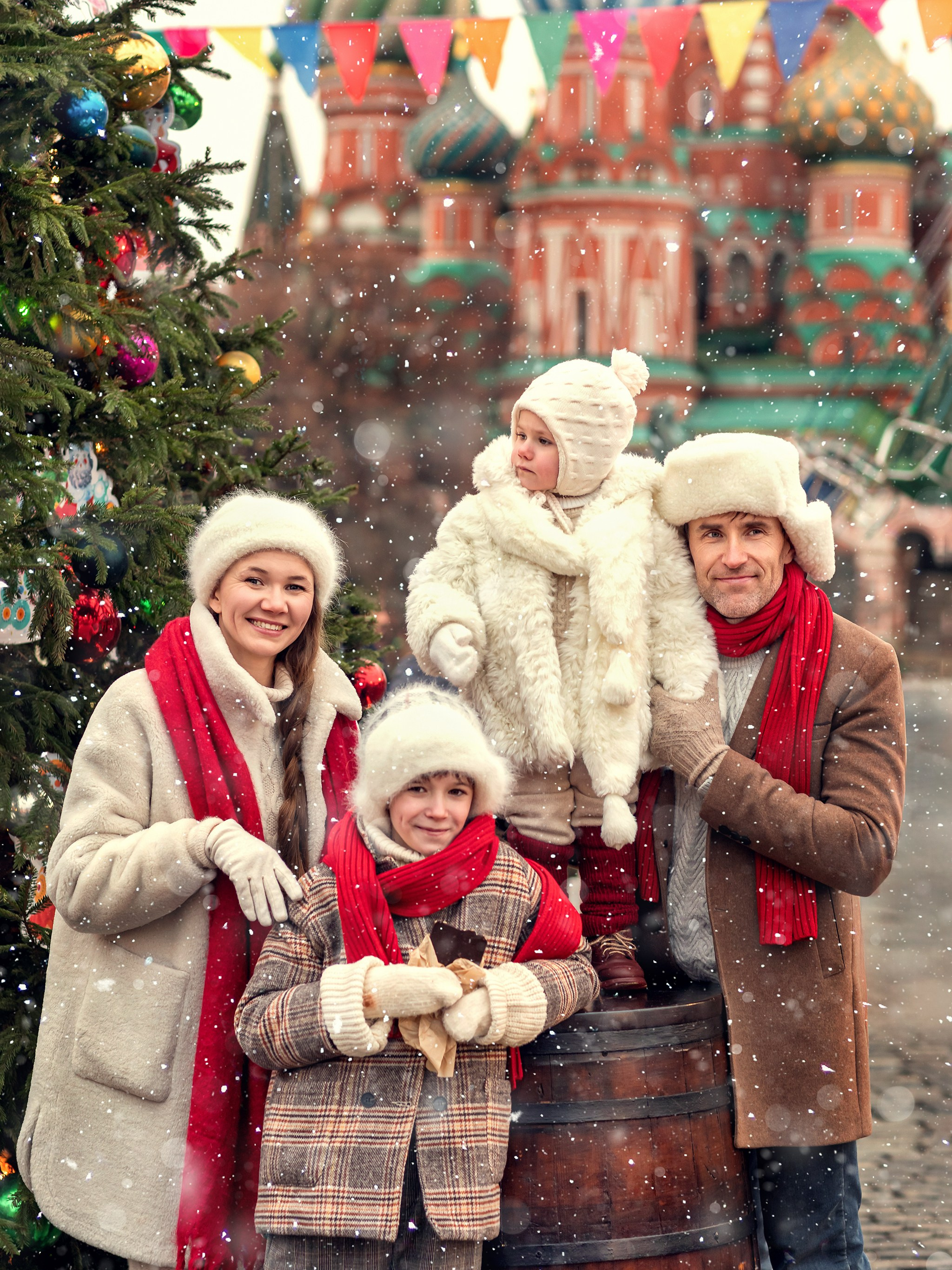 Семейная съемка на Красной площади. Детский и семейный фотограф Елена Михайлова в Москве