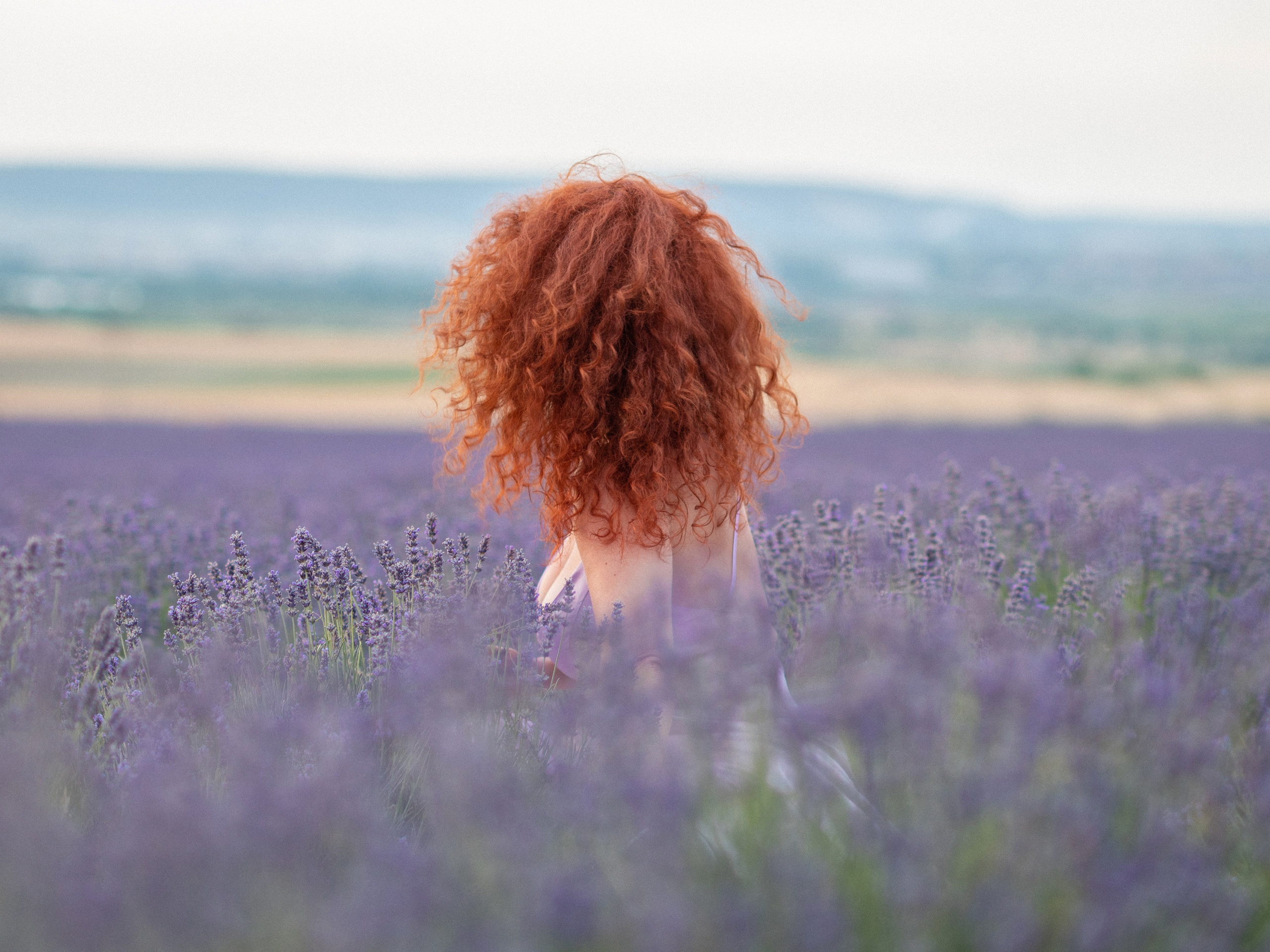 Фотограф на лавандовом поле в Крыму