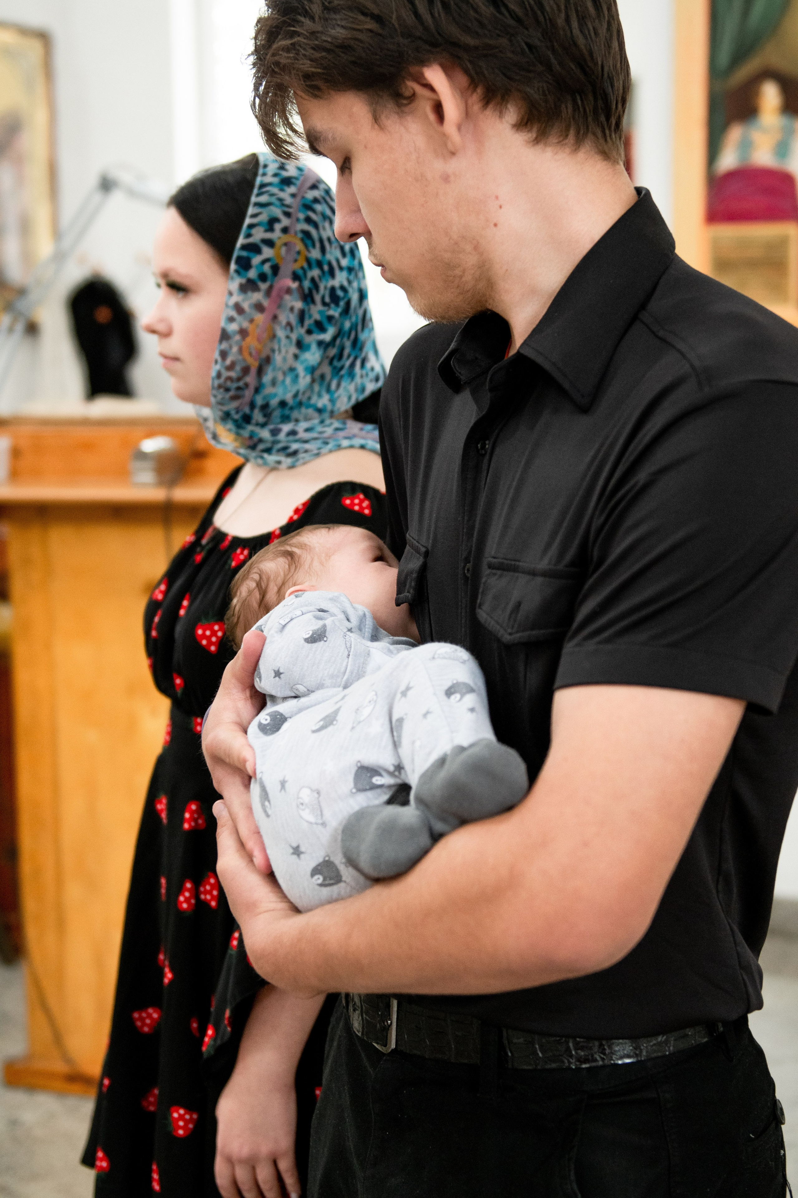 Таинство крещения. Семейный фотограф в Озёрах и Коломне