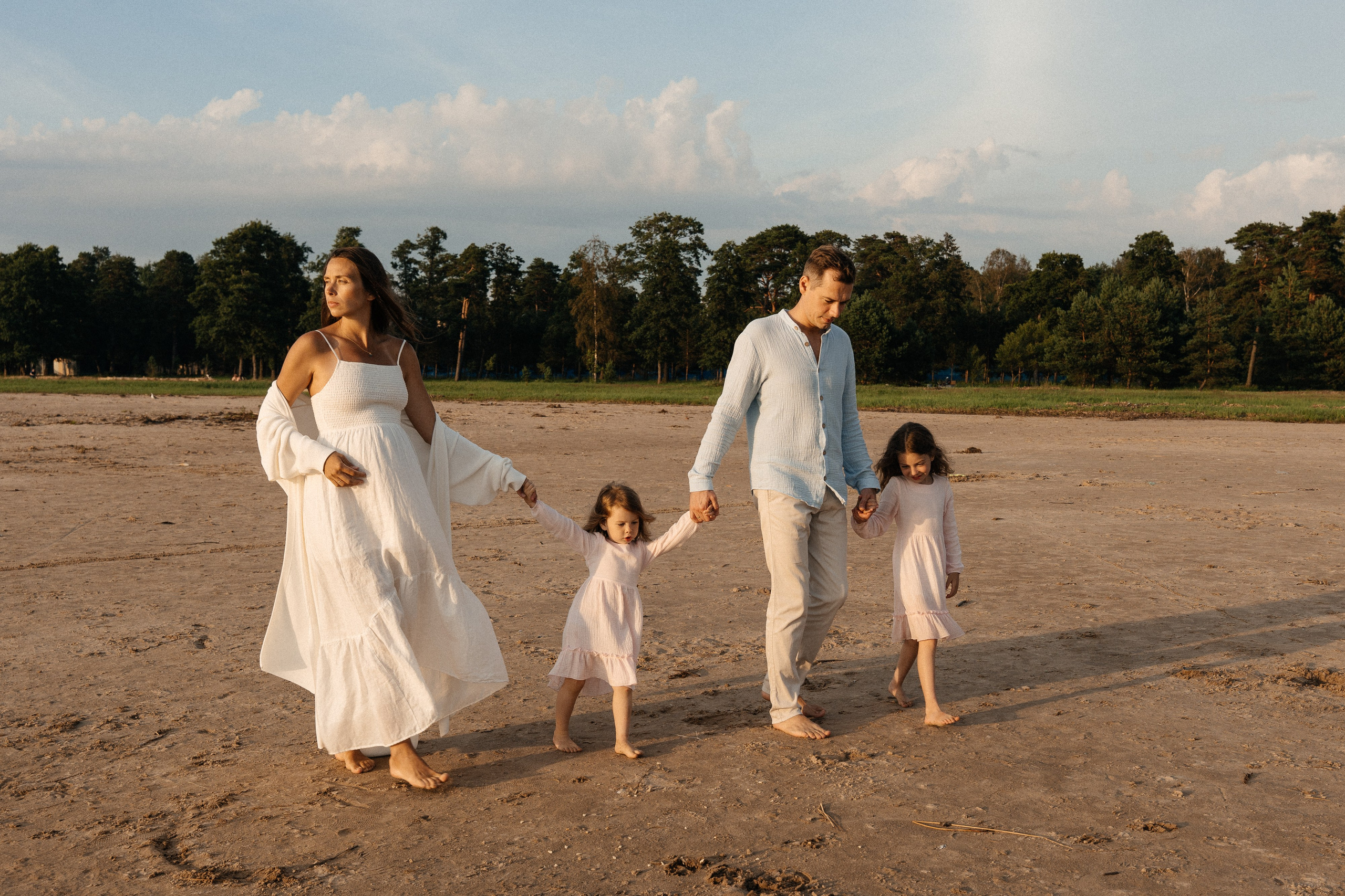 Папа, мама и три дочки. Семейный фотограф в Санкт-Петербурге Виталия Белова