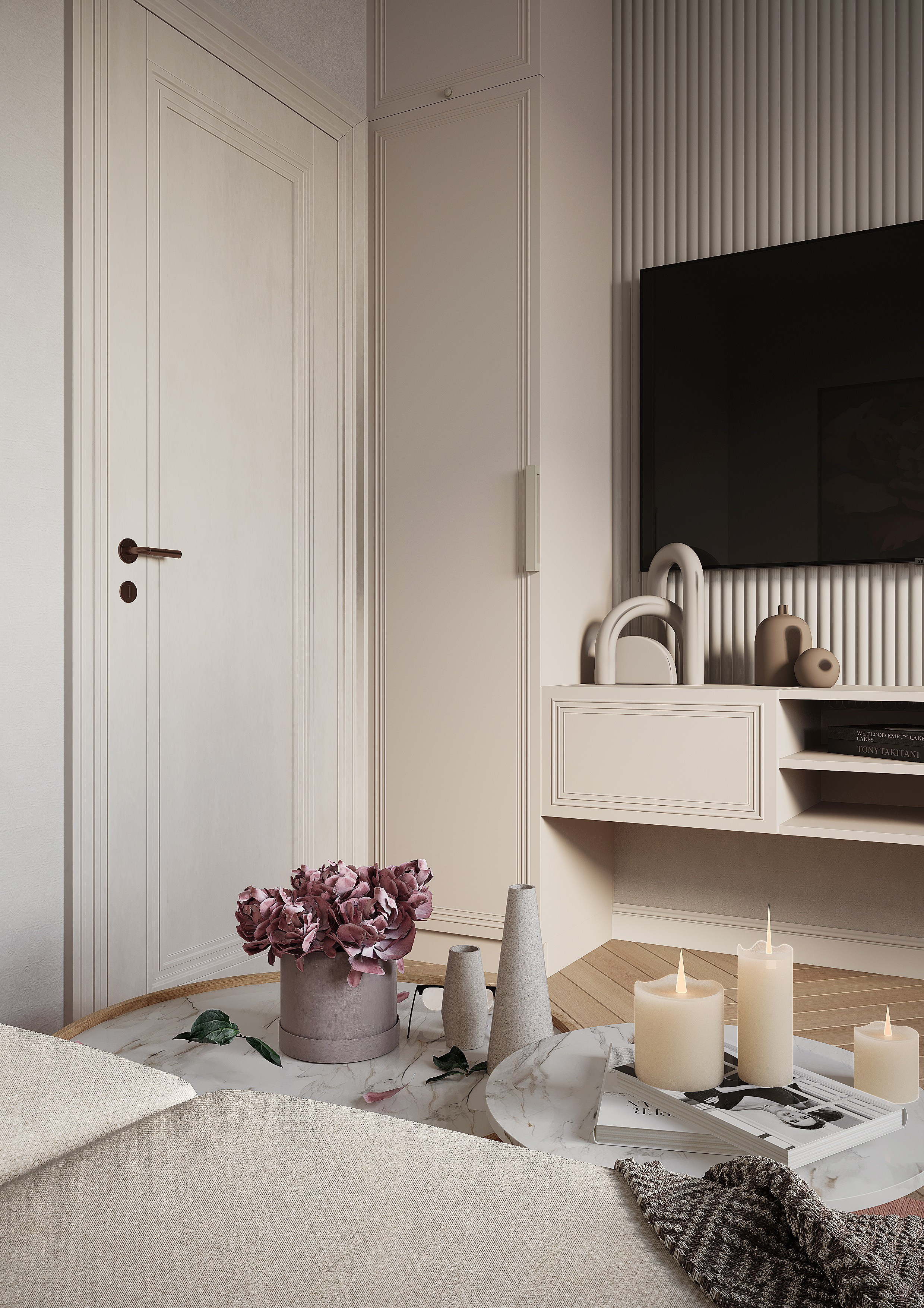 Просторная нежная квартира для милых девушек. Батракова Наталья дизайнер интерьеров Санкт-Петербург Москва Архангель