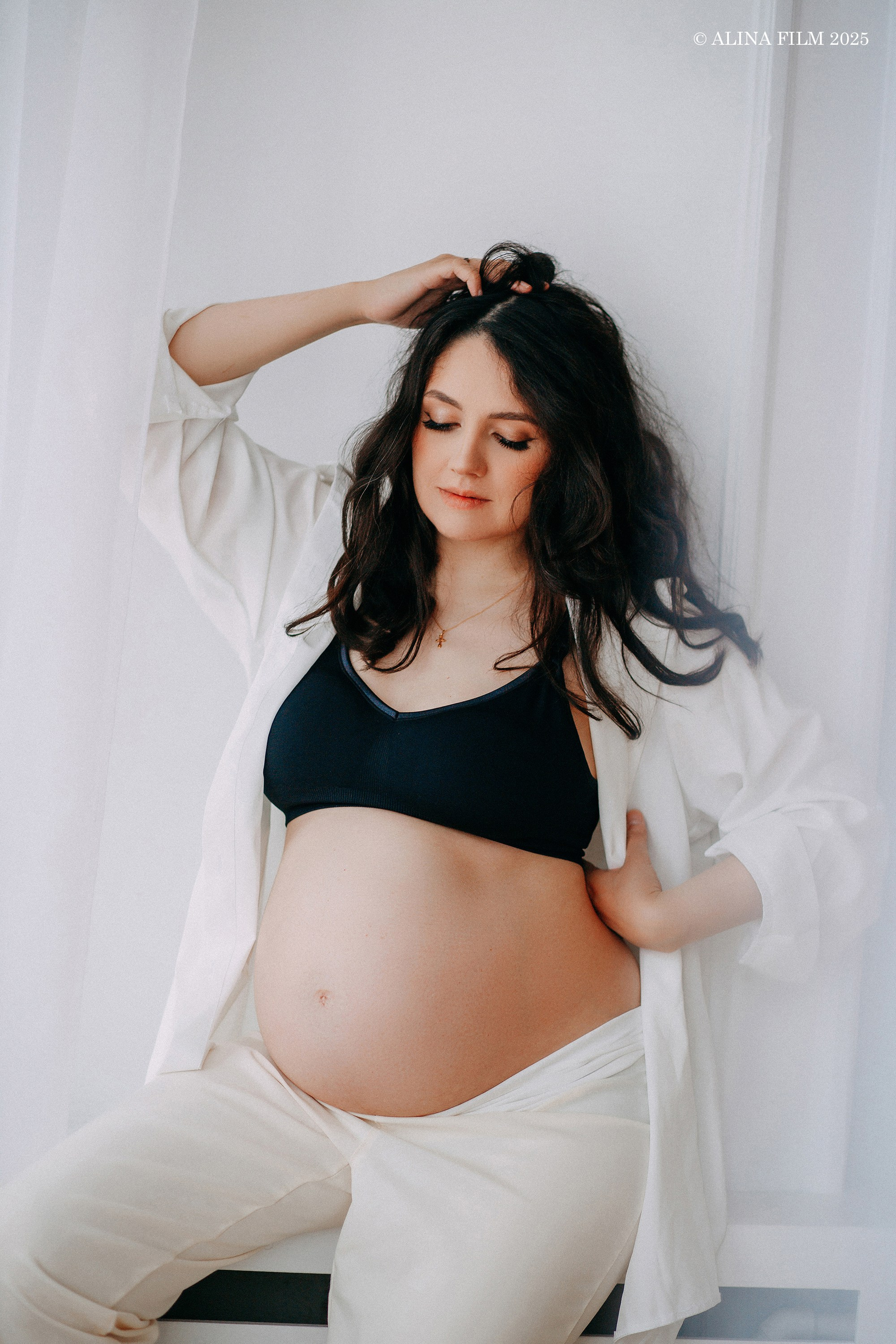 Фотосессия беременности в стиле минимализма. Фотограф в Санкт-Петербурге Alina Film