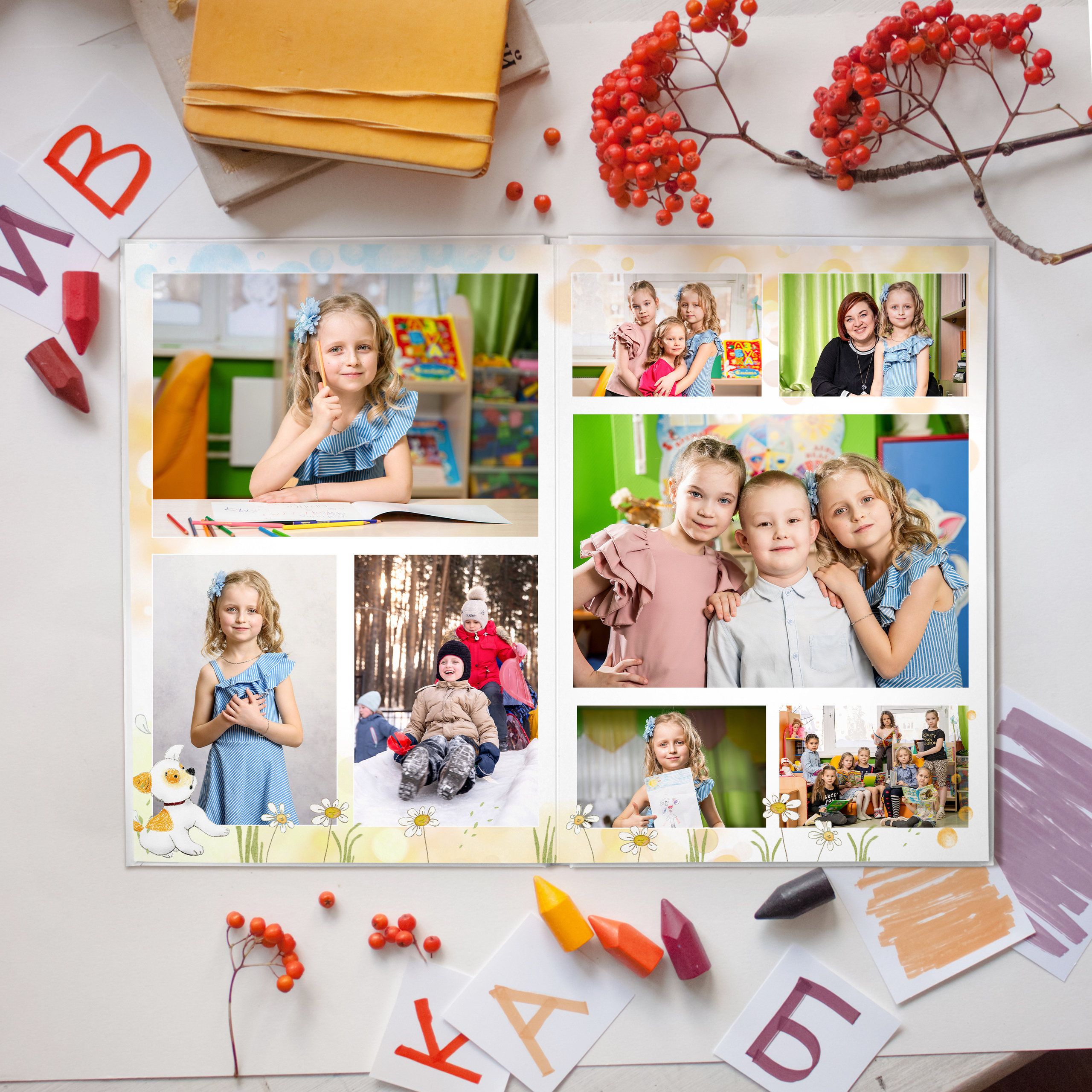 Выпускные альбомы для детского сада. Фотостудия «Стрекоза»