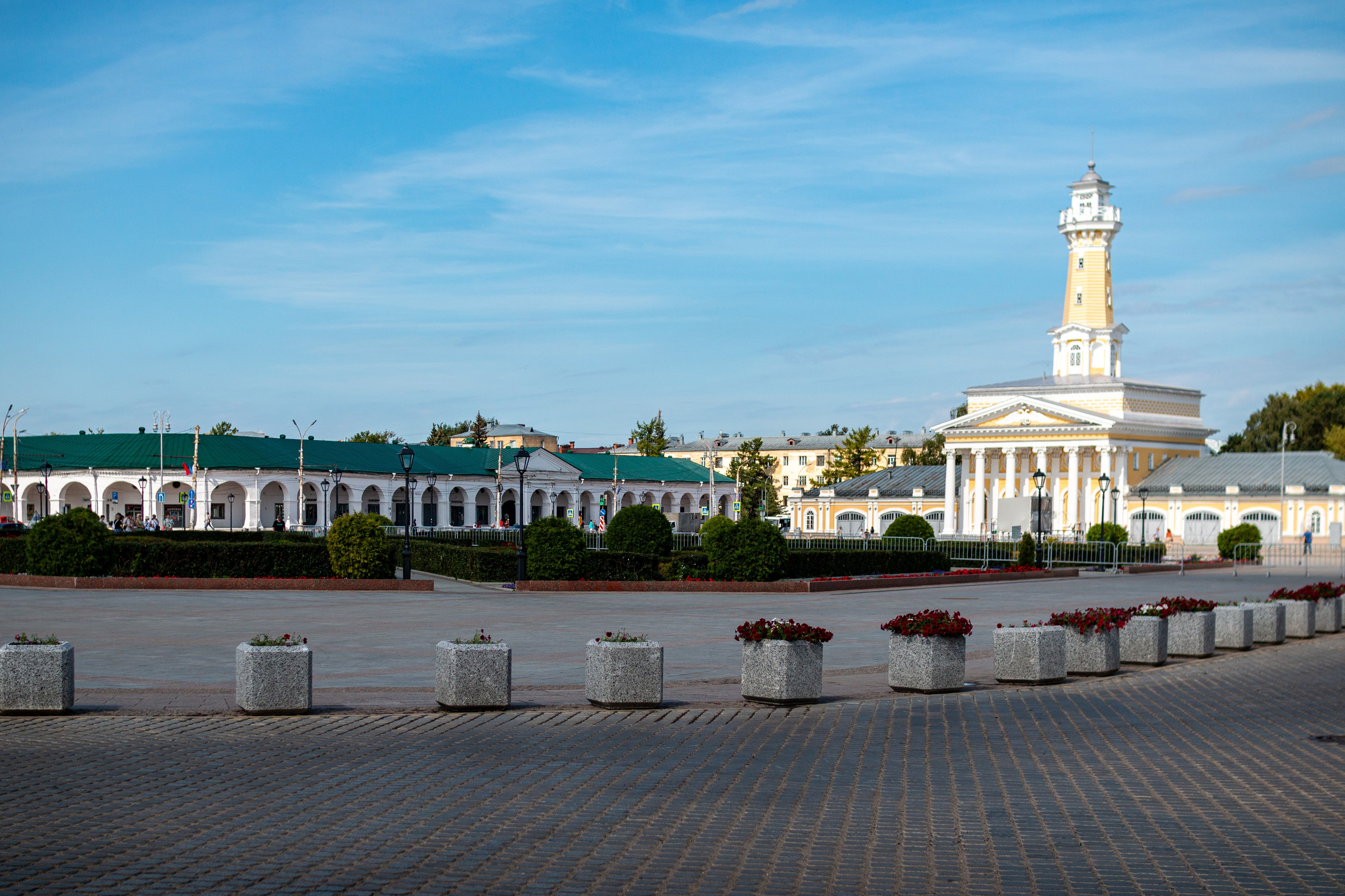 Пожарная каланча Костромы с Сусанинской площади