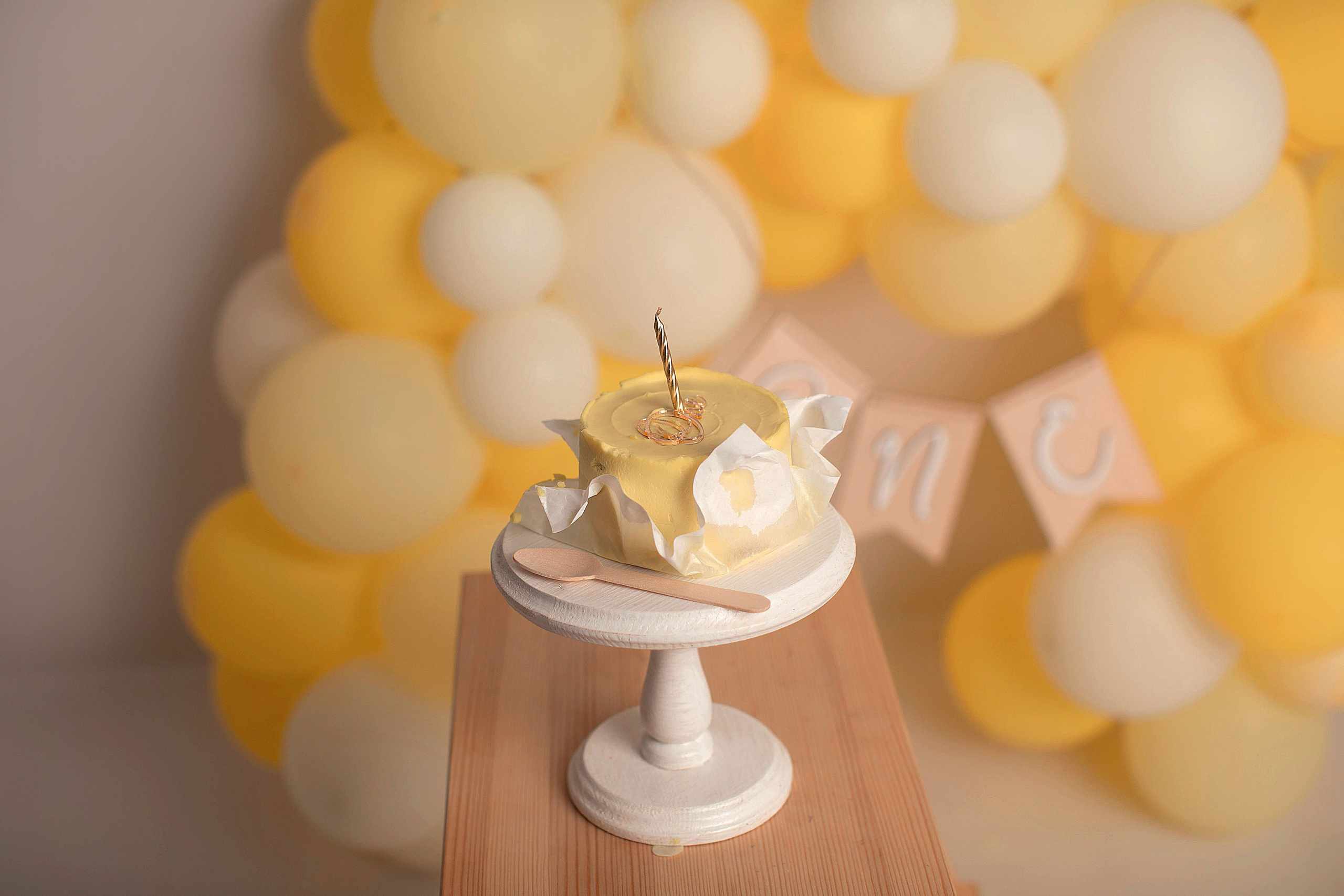 Съемка Первый тортик. Фотограф новорожденных