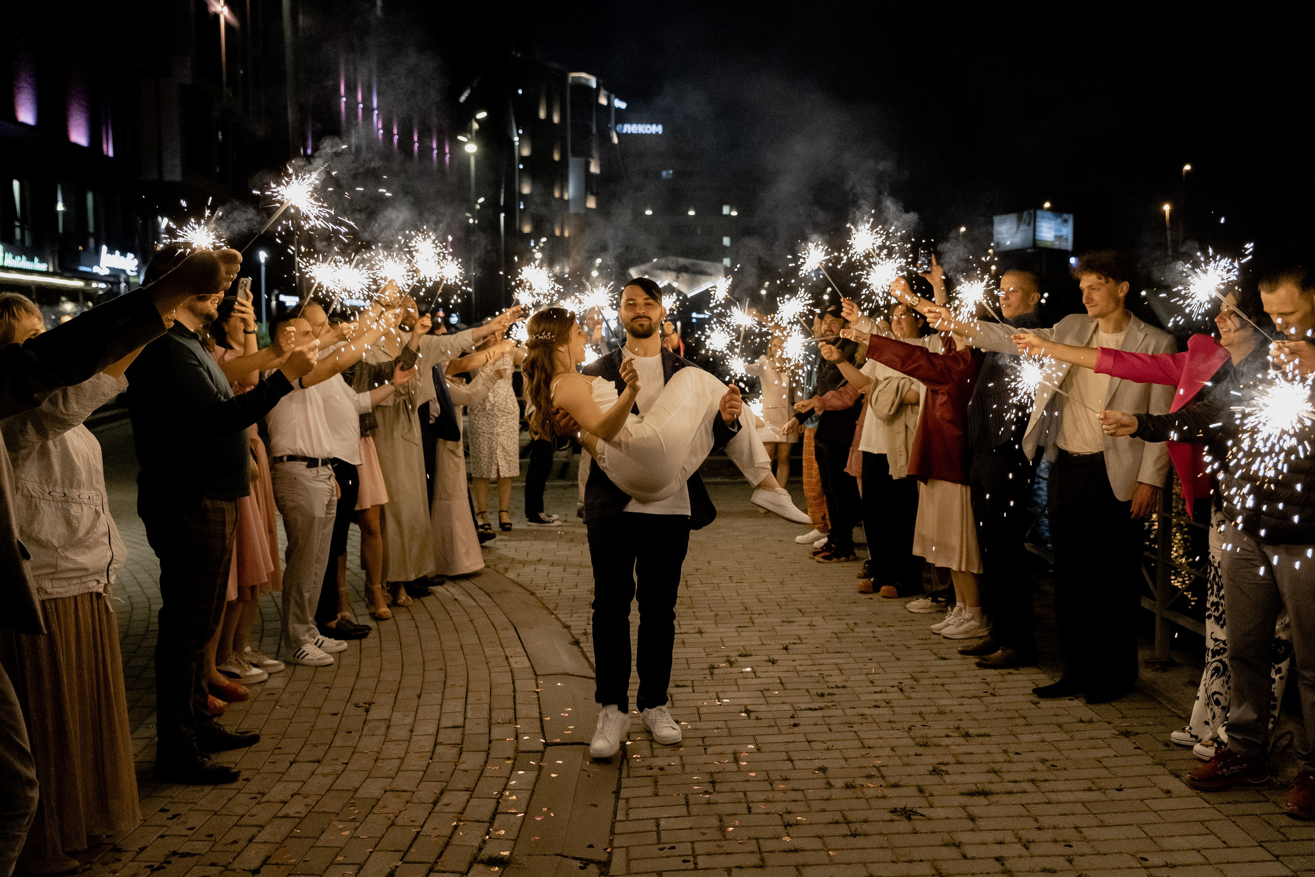 Бенгальские огни. Свадебный фотограф Калининград