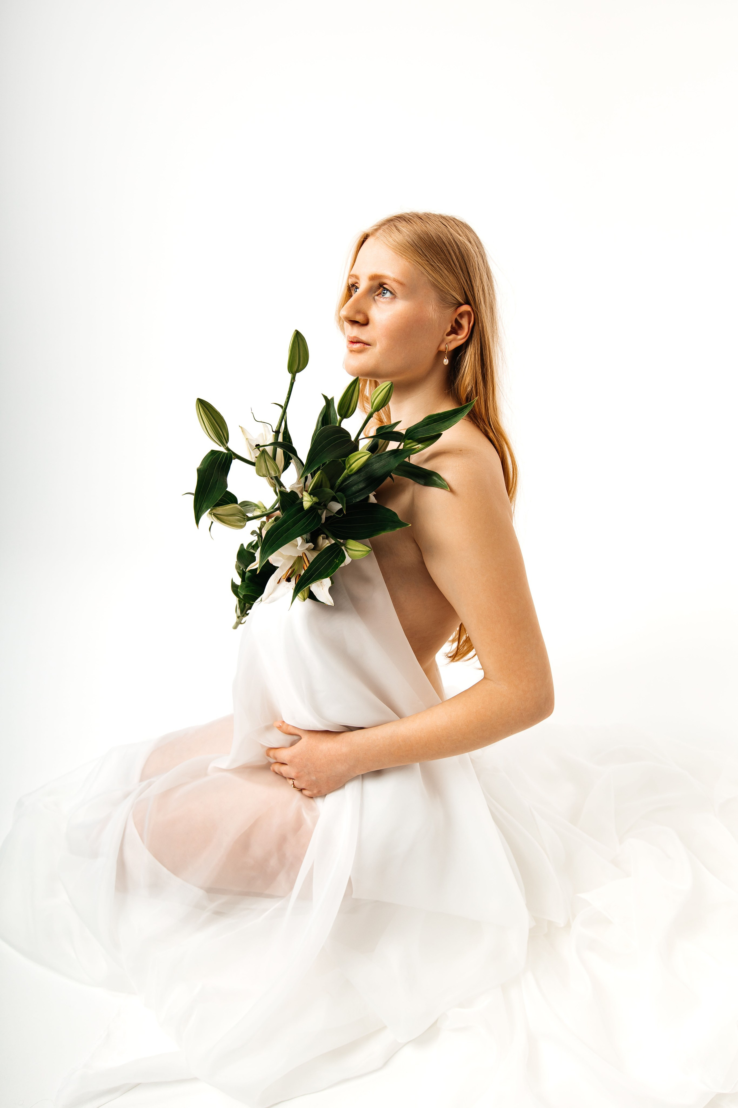 Струящийся фатин. Колесникова Татьяна. Фотограф новорожденных Щёлково, Москва, Королев