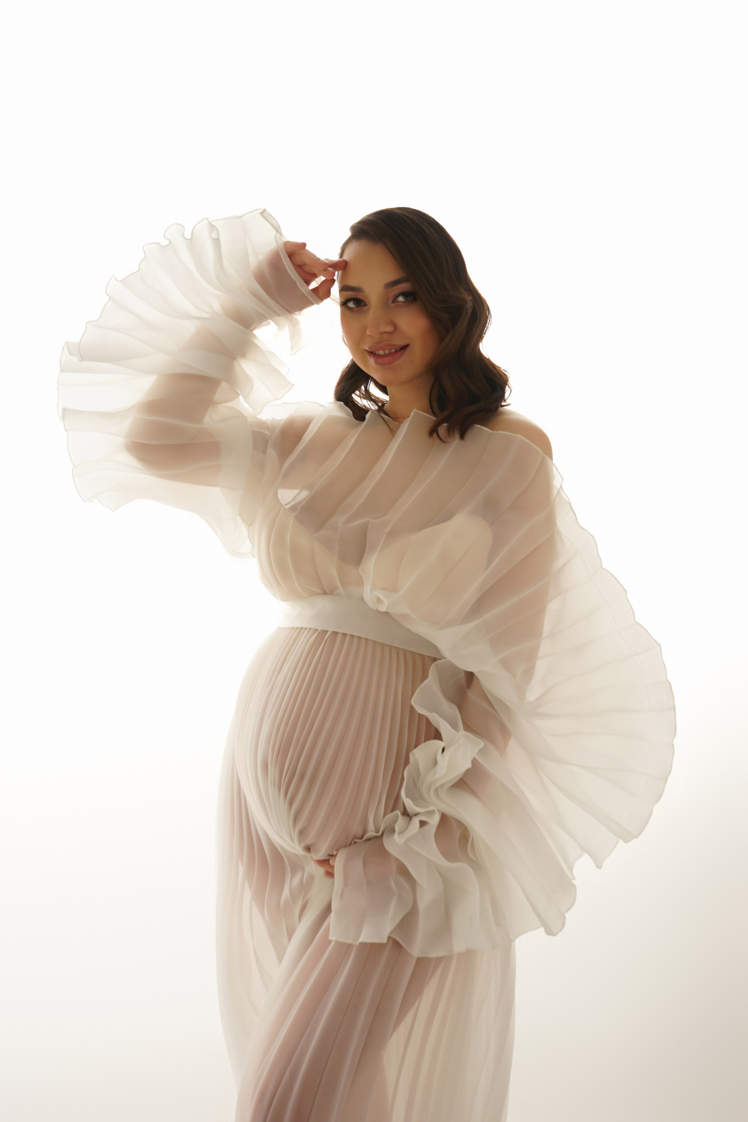 Съёмка беременности в моей фотостудии «НЕБО». Женский фотограф в Химках Алёна Ленёва