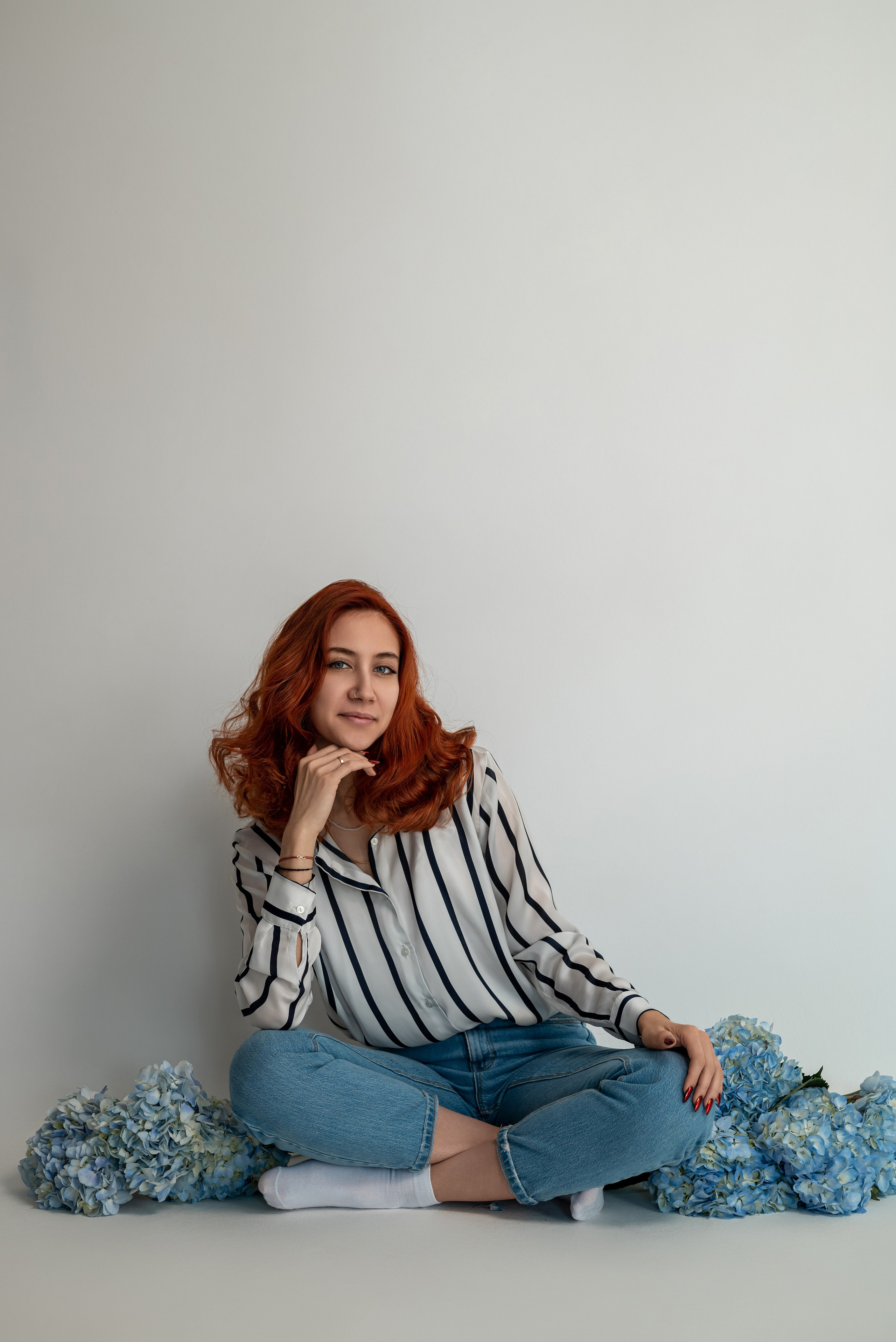 Фотопроект с голубыми гортензиями. Фотограф в городе Салават