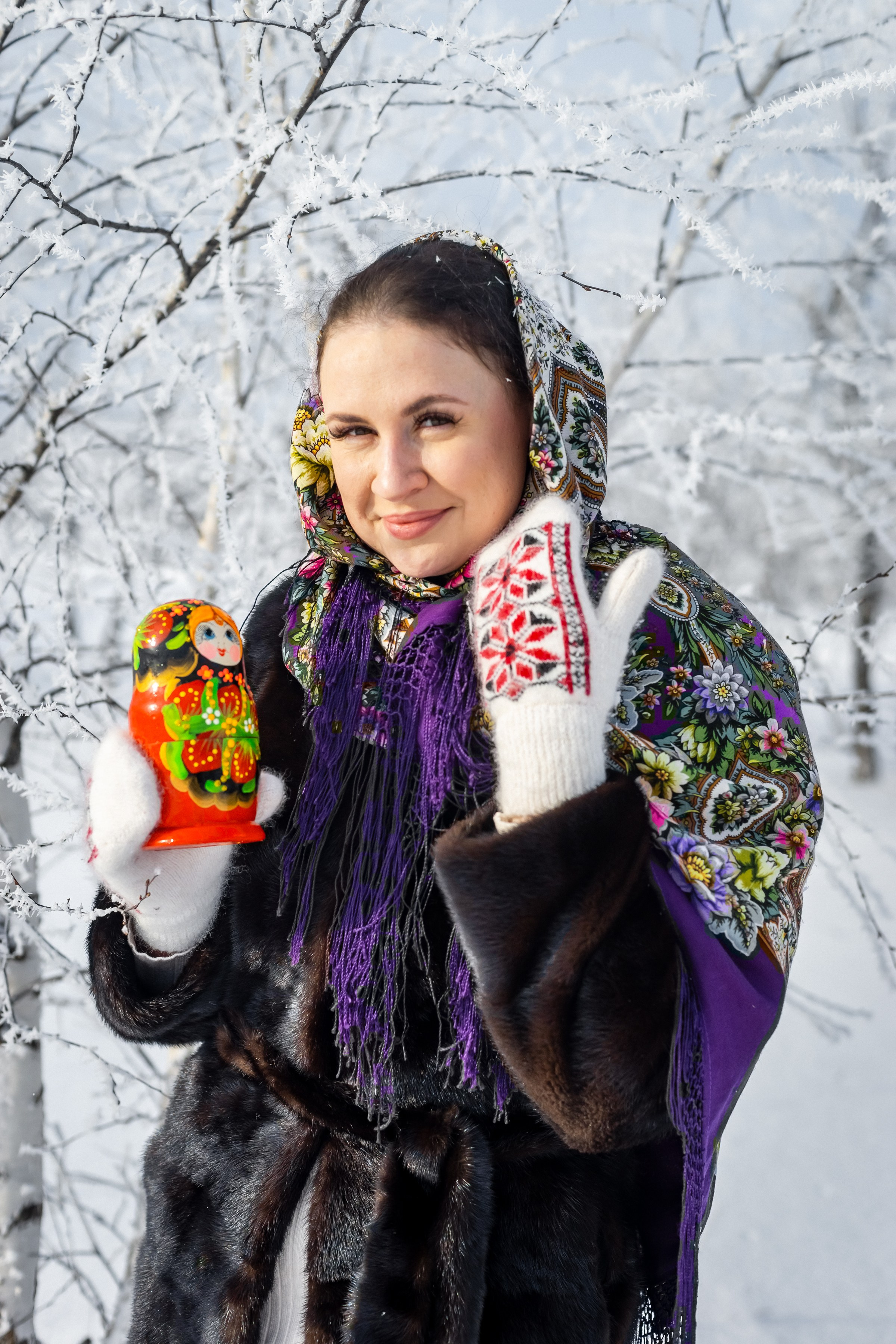 Зимняя в русском народном стиле. Ольга Плаксина фотограф в Саратове