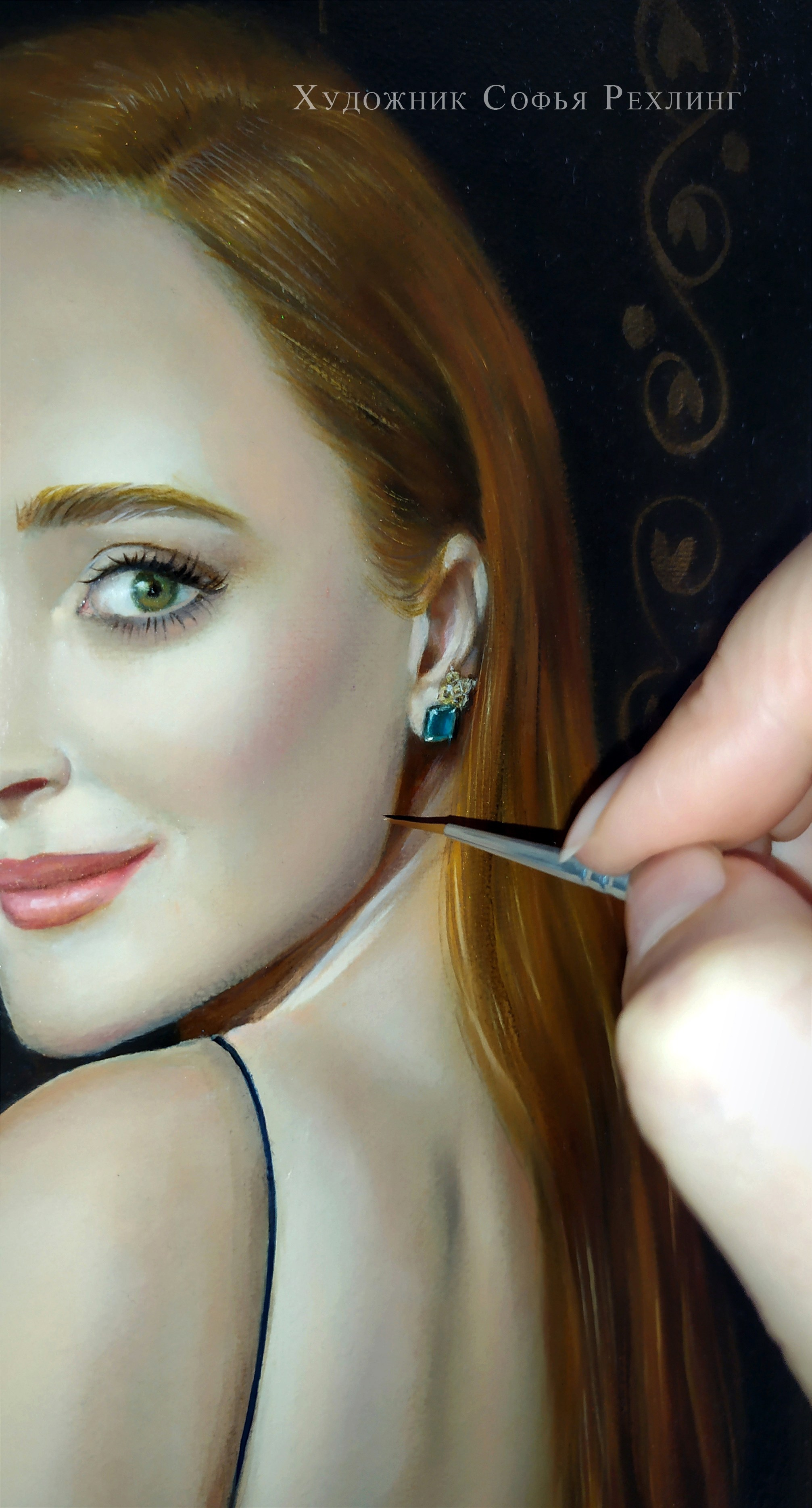Заказать портрет по фотографии. Живопись. Художник Софья Рехлинг. Женский портрет. 