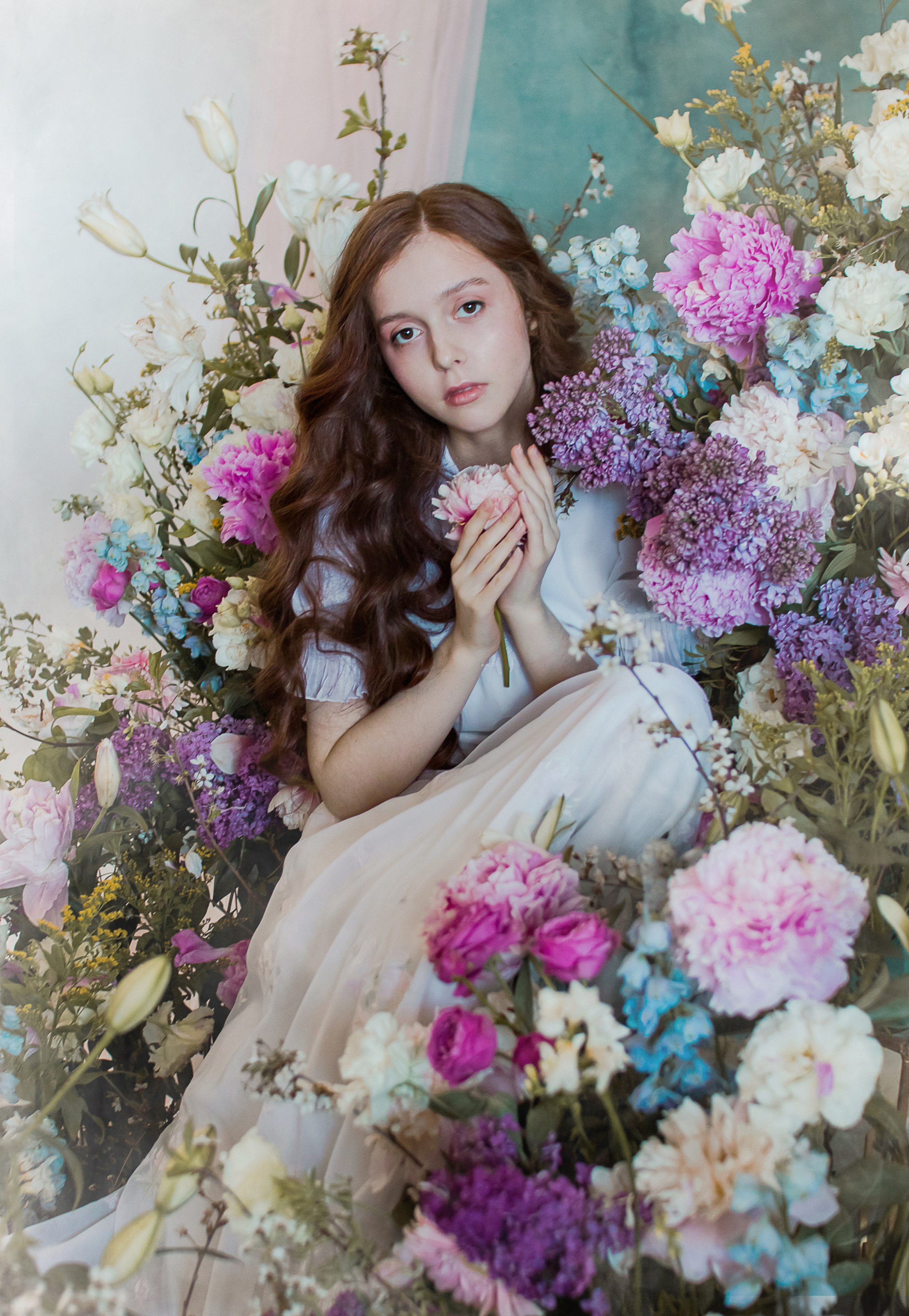 Девушка в цветах