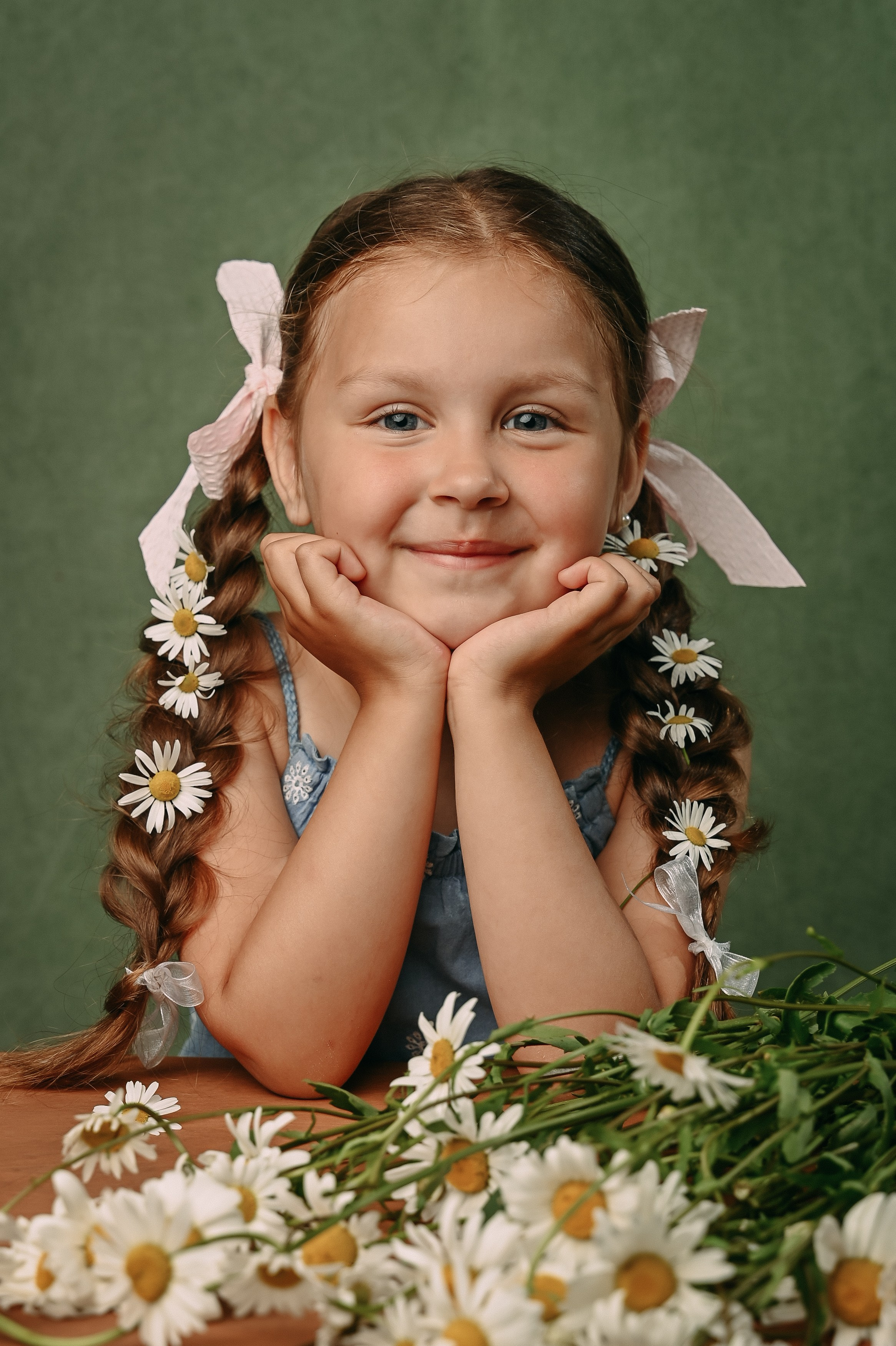Портреты с цветами. Детский и семейный фотограф