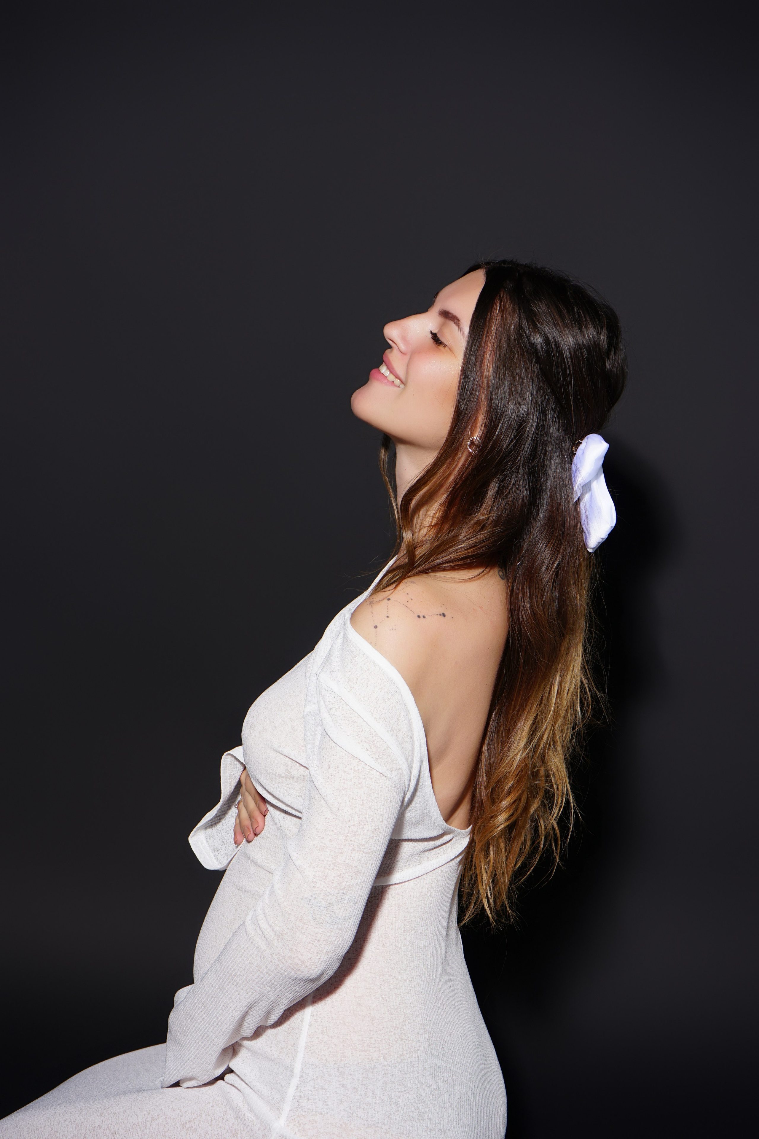 Съёмка беременности в моей фотостудии «НЕБО». Женский фотограф в Химках Алёна Ленёва