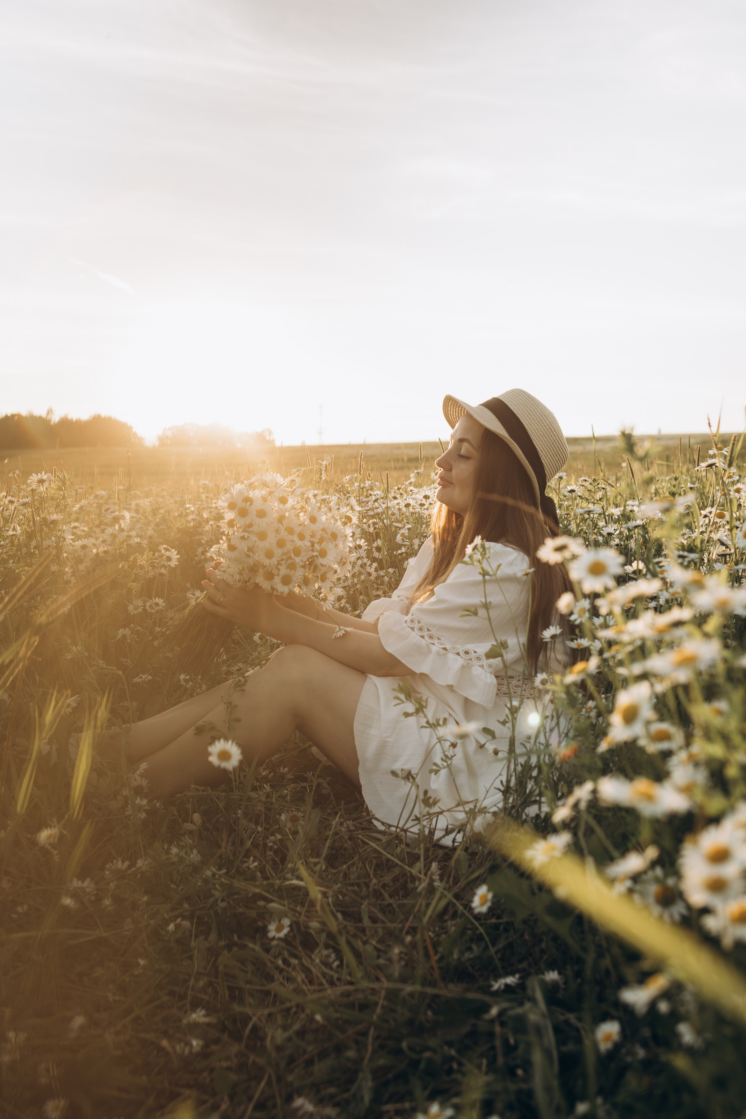 Маша и ромашки. Семейный фотограф в Москве Виктория Ястребинская