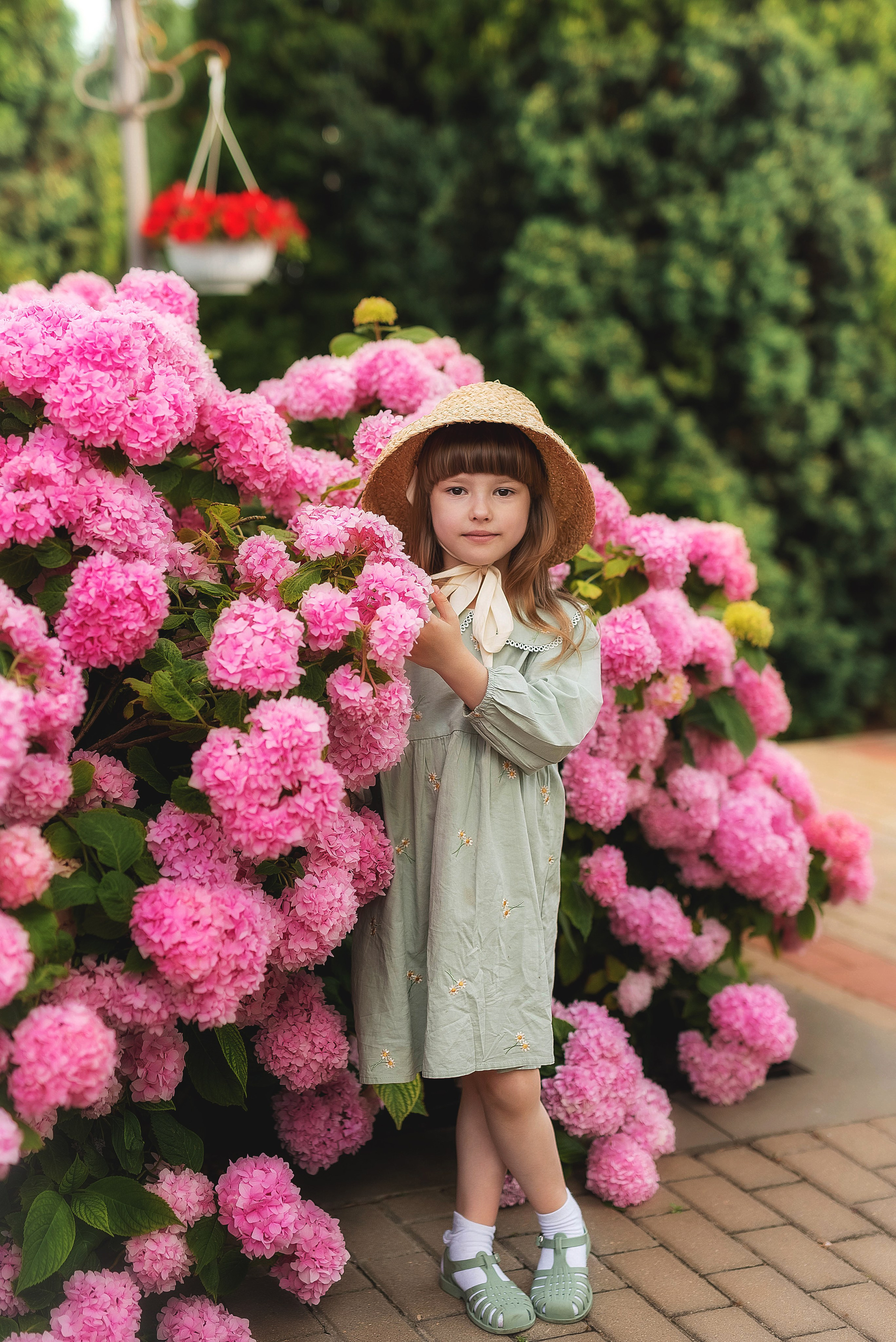 Портретная фотосессия в гортензиях. Семейный, детский фотограф в Воронеже Анна Никитина