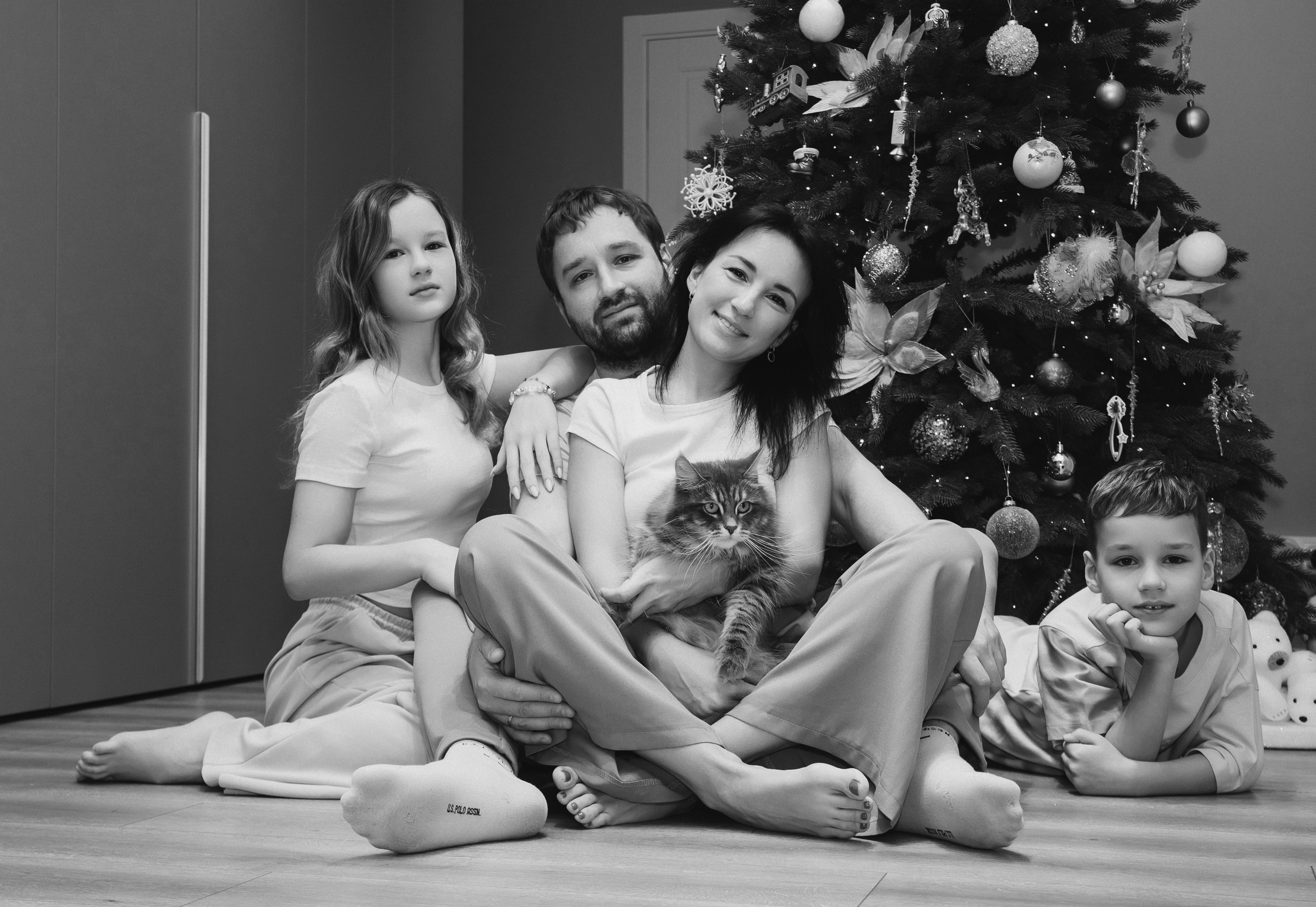 Семейная новогодняя. Семейный фотограф, свадебный фотограф, женский портрет в Санкт-Петербу