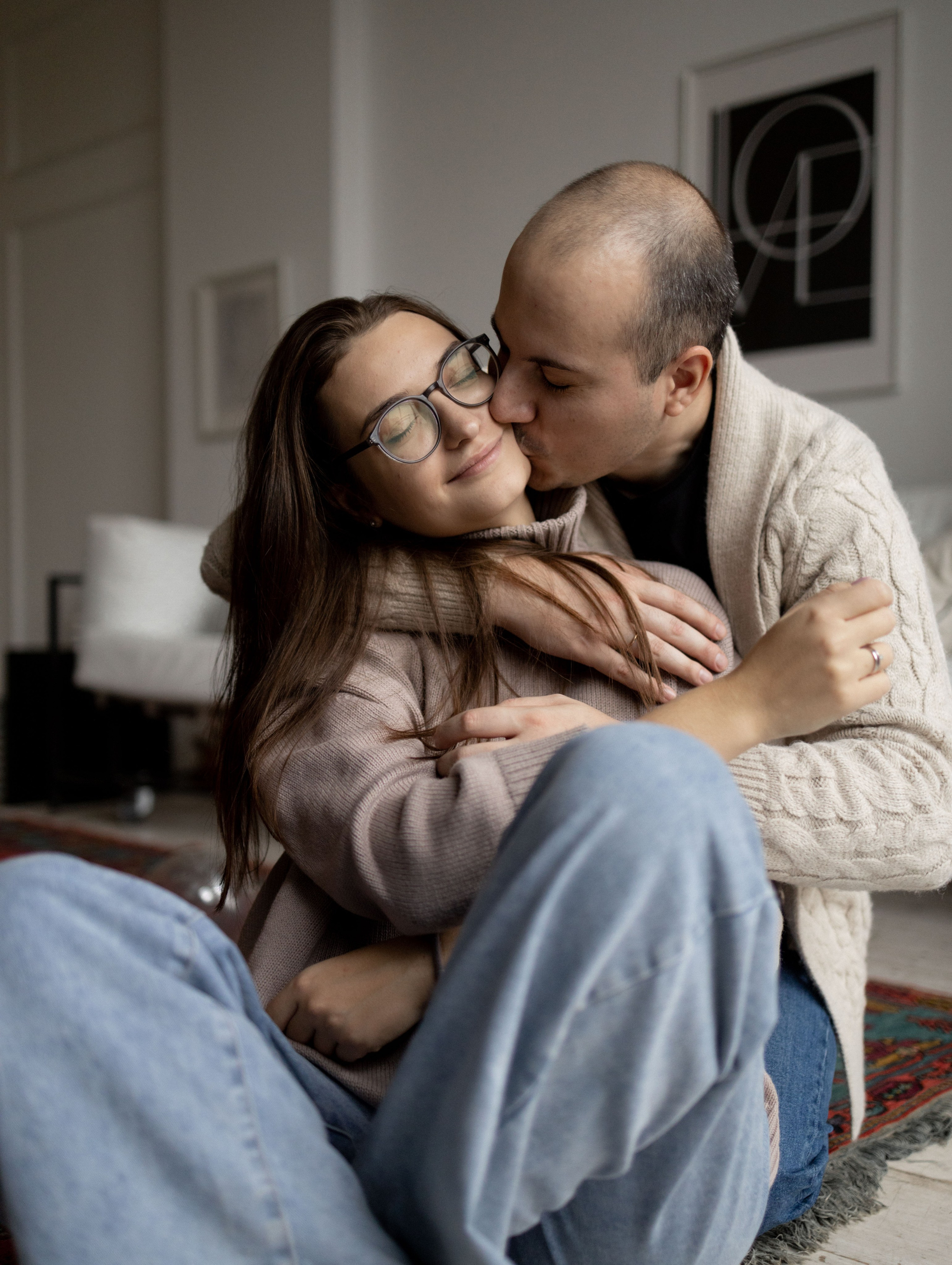Новый год Давид, Лена, Леван. Фотограф Дарья Соколовская