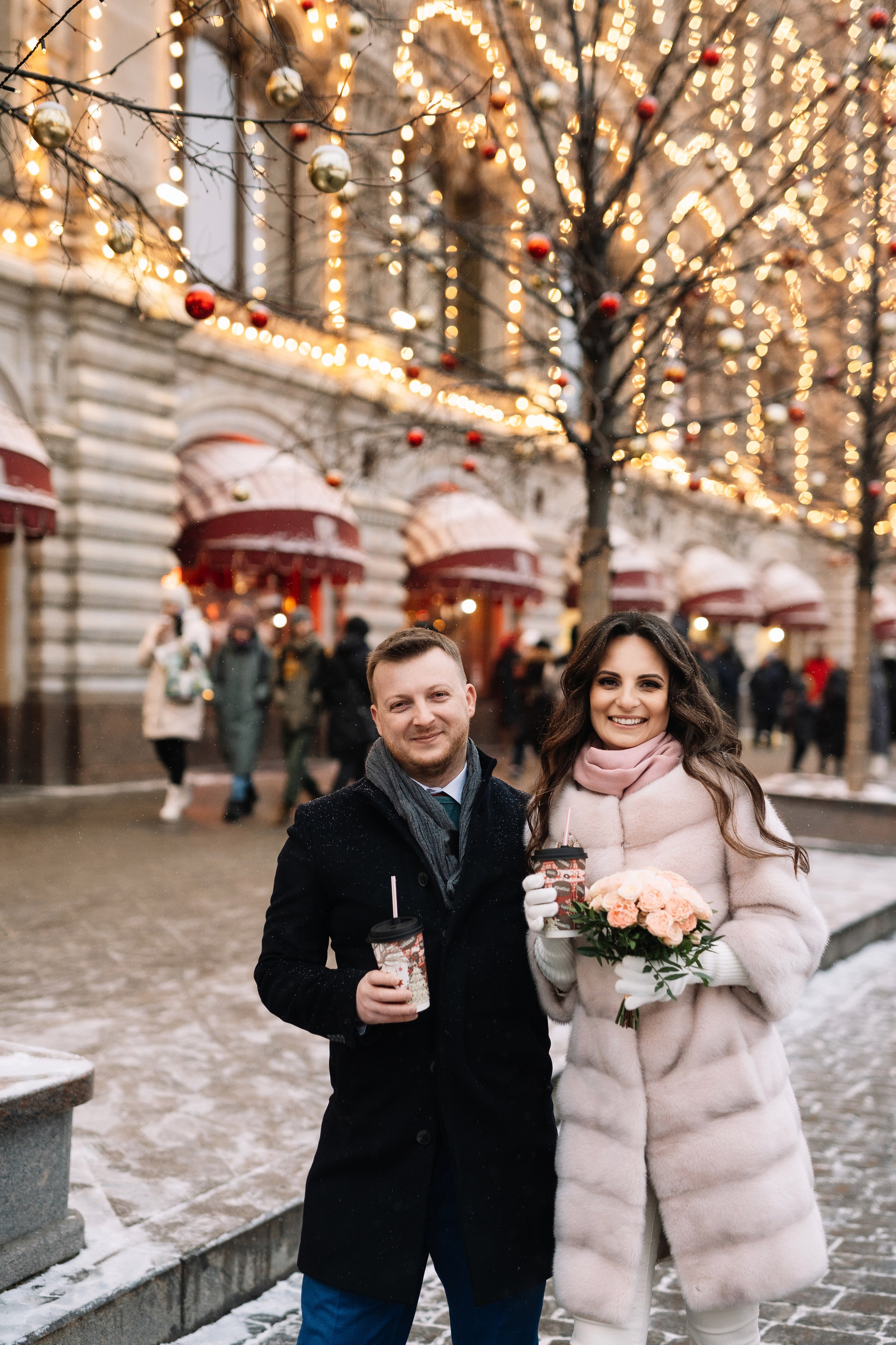 Свадебная фотосессия Лилии и Романа, прогулка в центре Москвы. Свадебный фотограф в Тамбове Павел Четвертков
