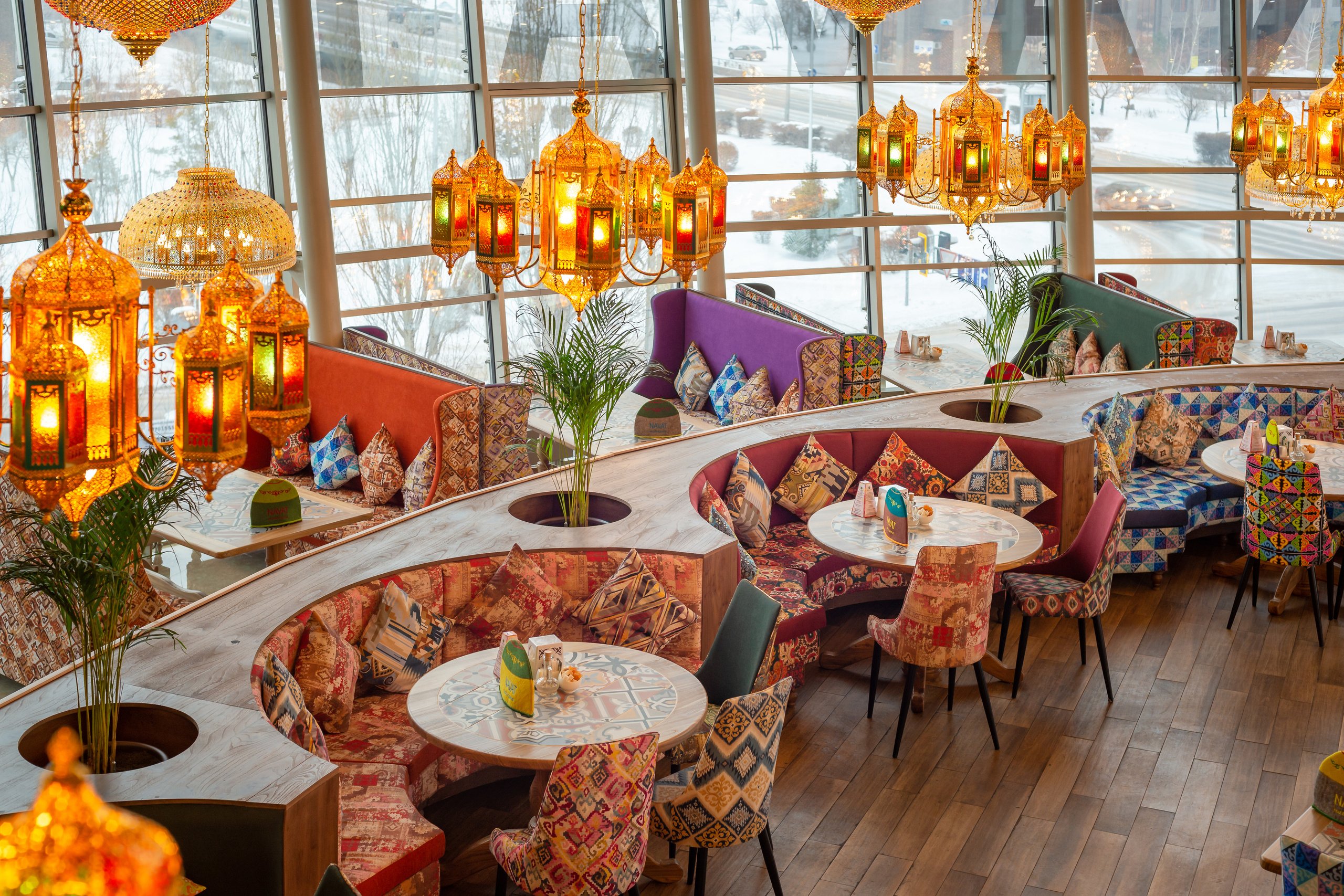 Интерьерная съемка ресторана NAVAT в ТРЦ «Asia Park». Фотограф-дизайнер Лейла Кабди
