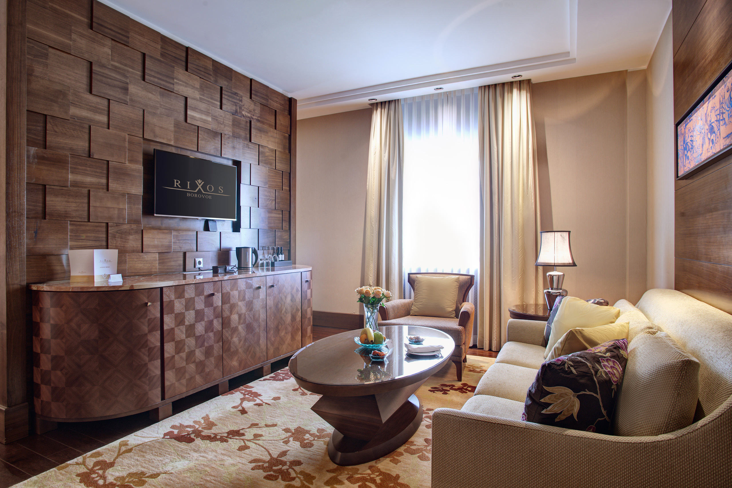 Интерьерная съемка номеров RIXOS BOROVOE. Фотограф-дизайнер Лейла Кабди