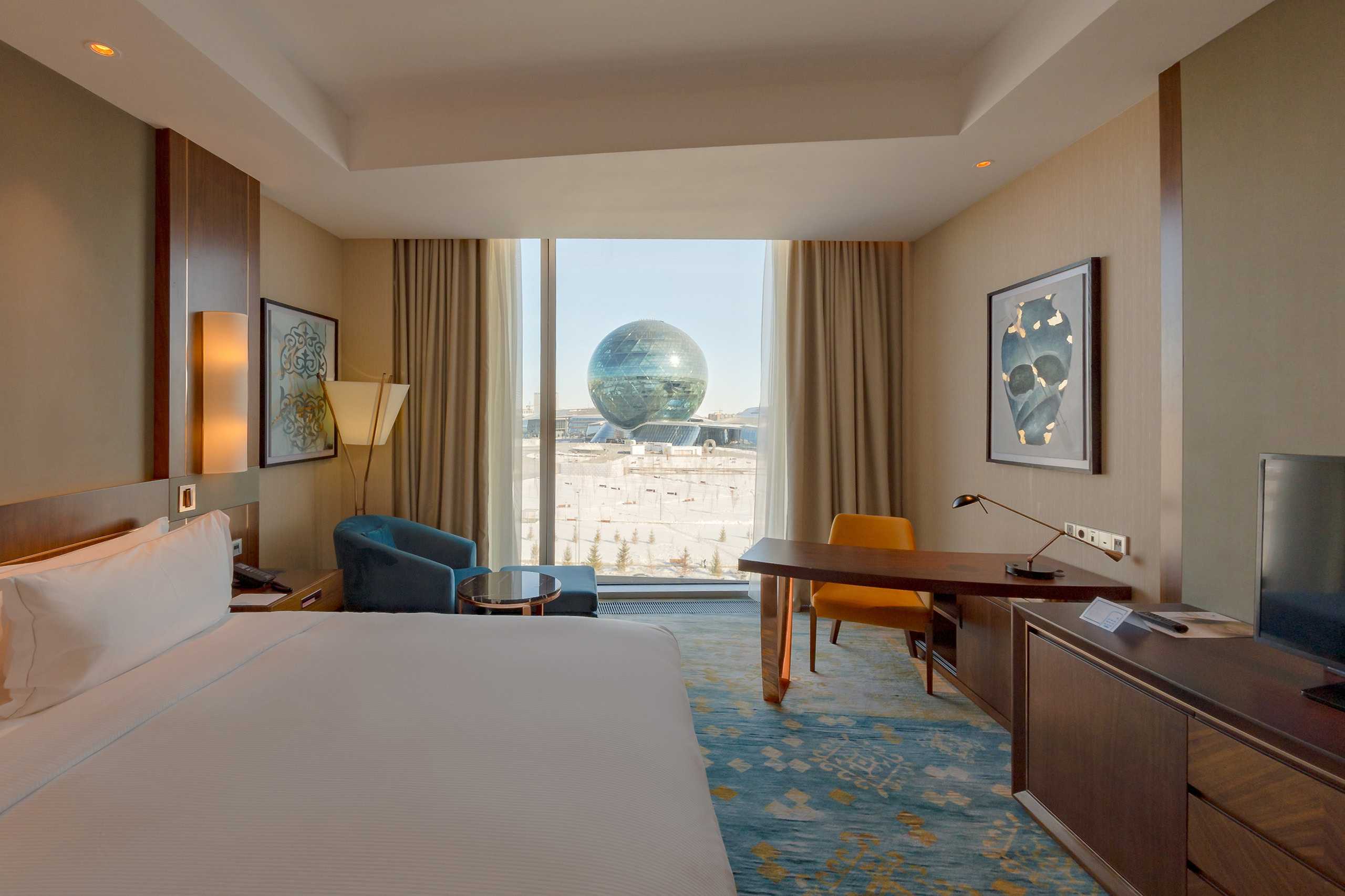 Интерьерная съемка номеров HILTON ASTANA. Фотограф-дизайнер Лейла Кабди