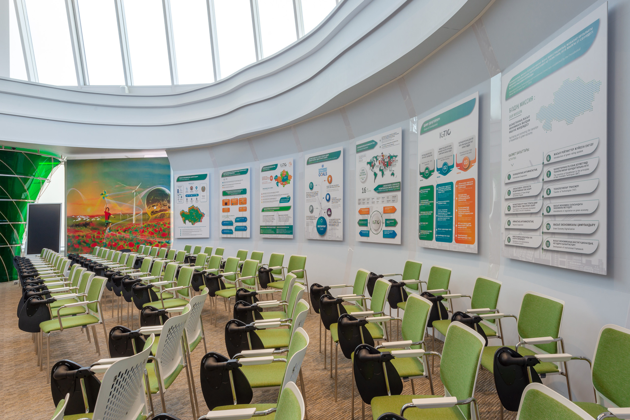 Интерьерная съемка Международного Центра Зеленых Технологий IGTIC. Фотограф-дизайнер Лейла Кабди