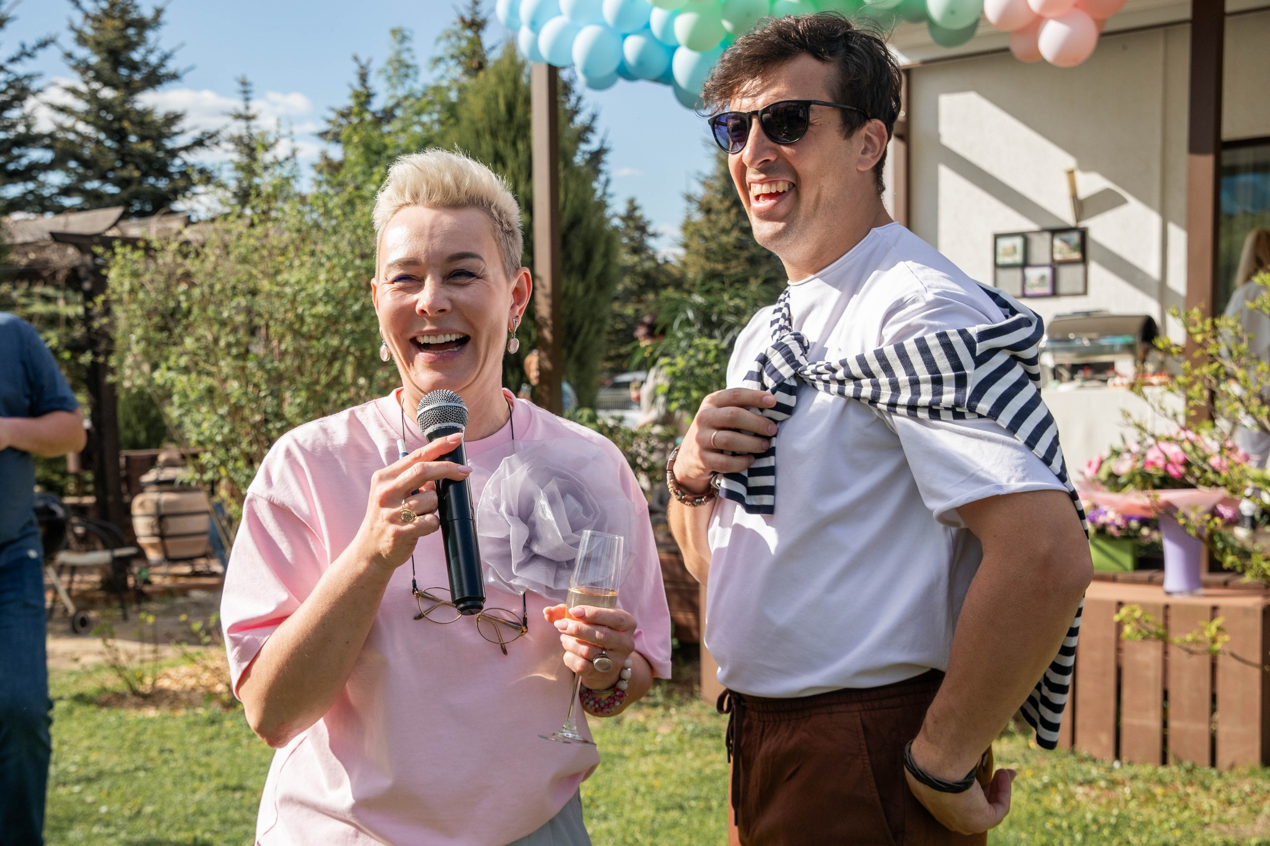 Стильный юбилей женщины в загородном доме, организатор агентство ПИОН