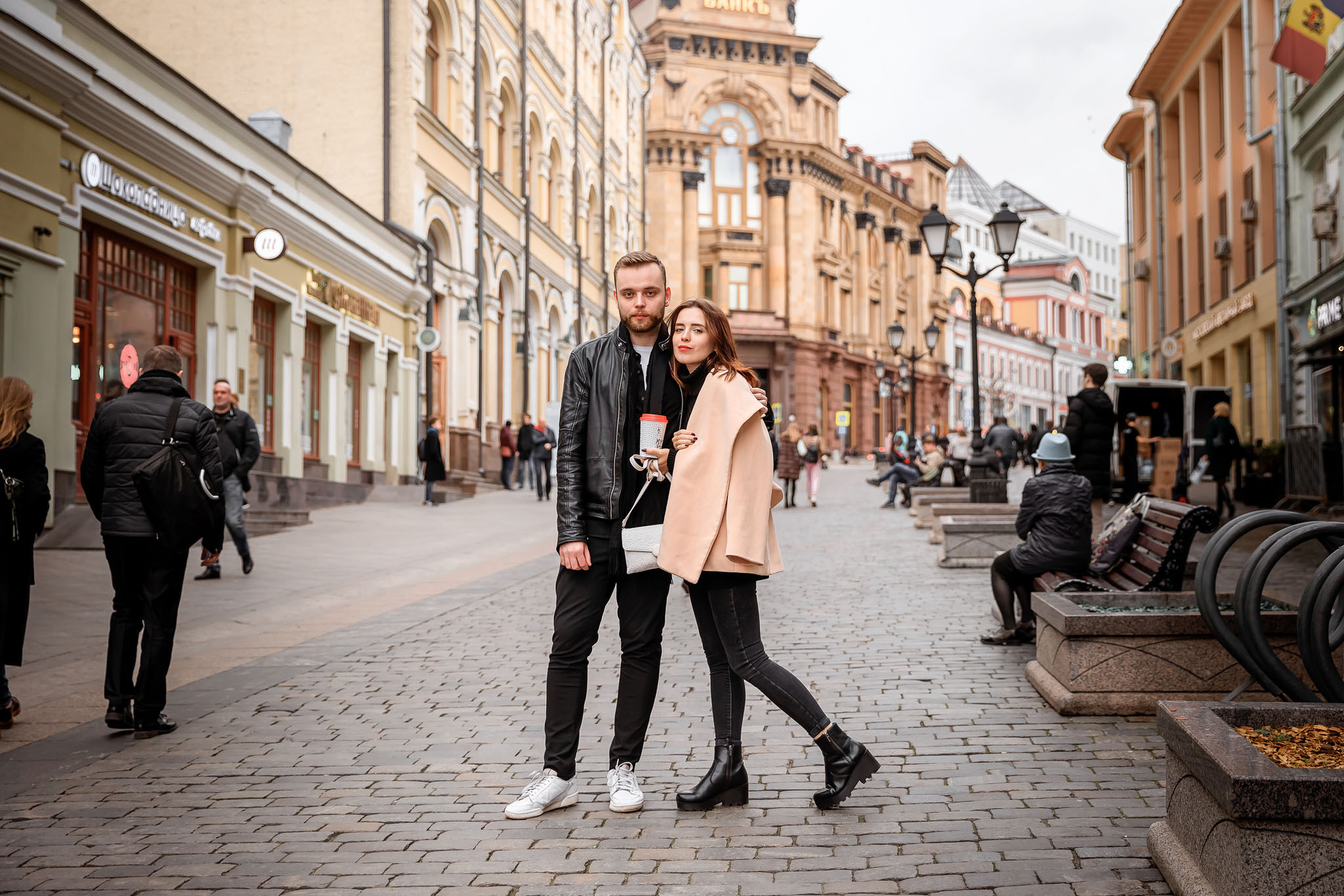 Городская прогулка для Кати и Свята. Профессиональный фотограф в Москве Оксана Богданец