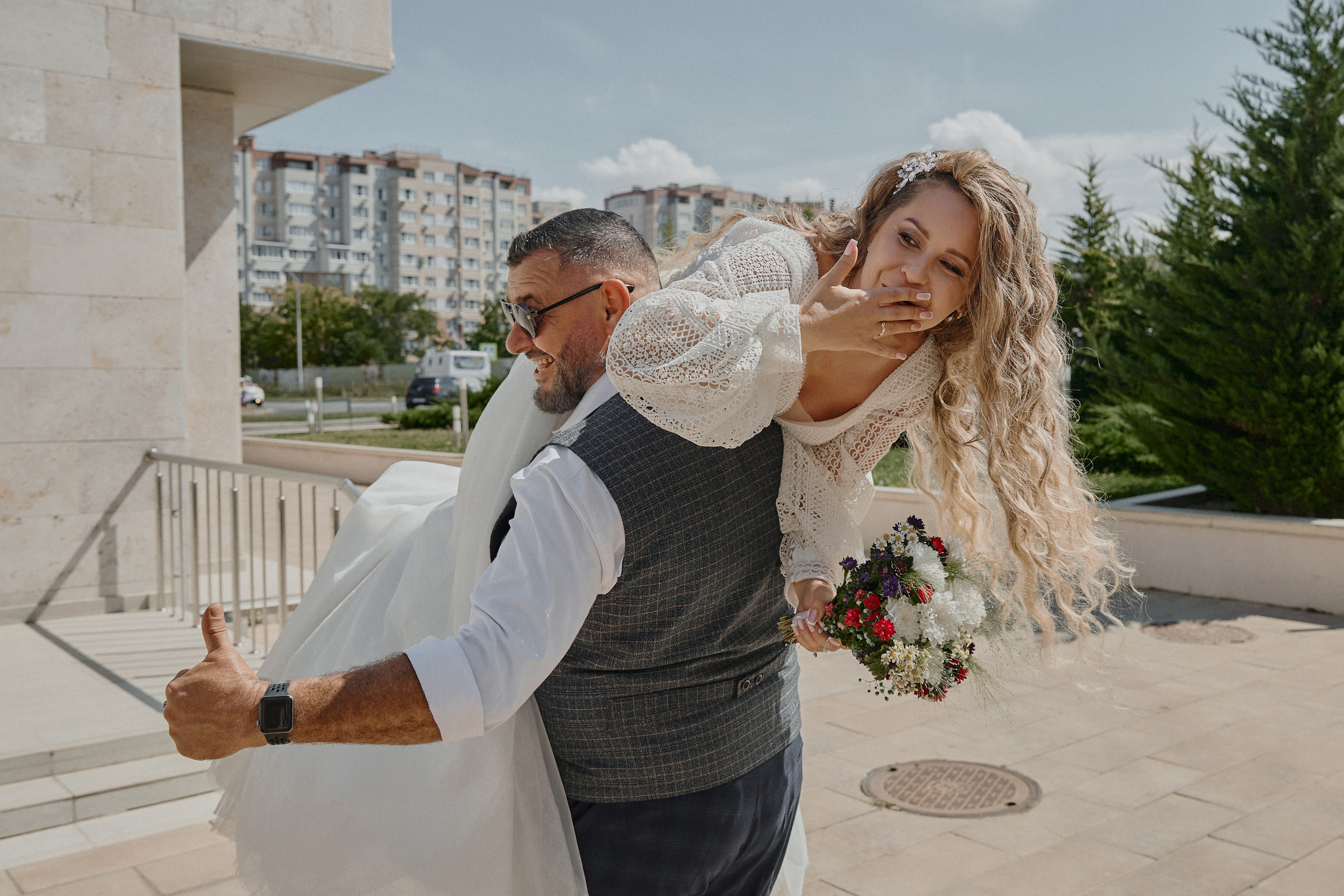 Байкерская свадебная фотосессия