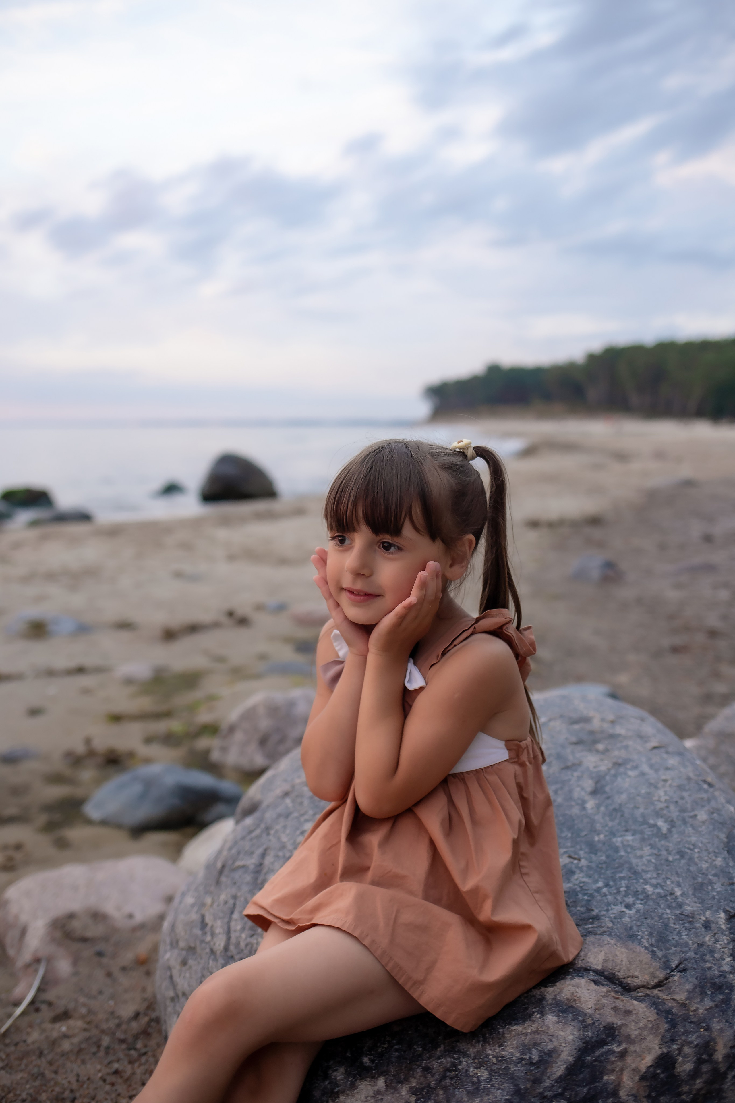 Есеня, Леня и Аня. Закат в Куликово. Фотограф в Калининграде Решетникова Алина