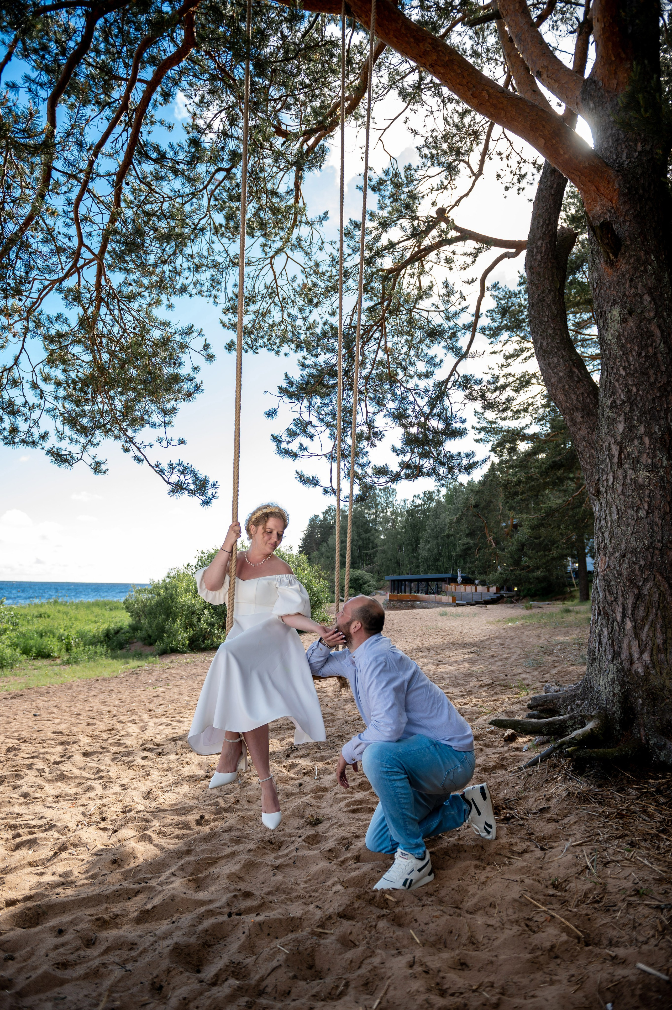 Станислав и Анастасия (нестандартная свадебная фотосессия в лесу и на Финском заливе). Портретный, семейный и свадебный фотограф в Санкт-Петербурге и в Пушкине Ширяев Денис
