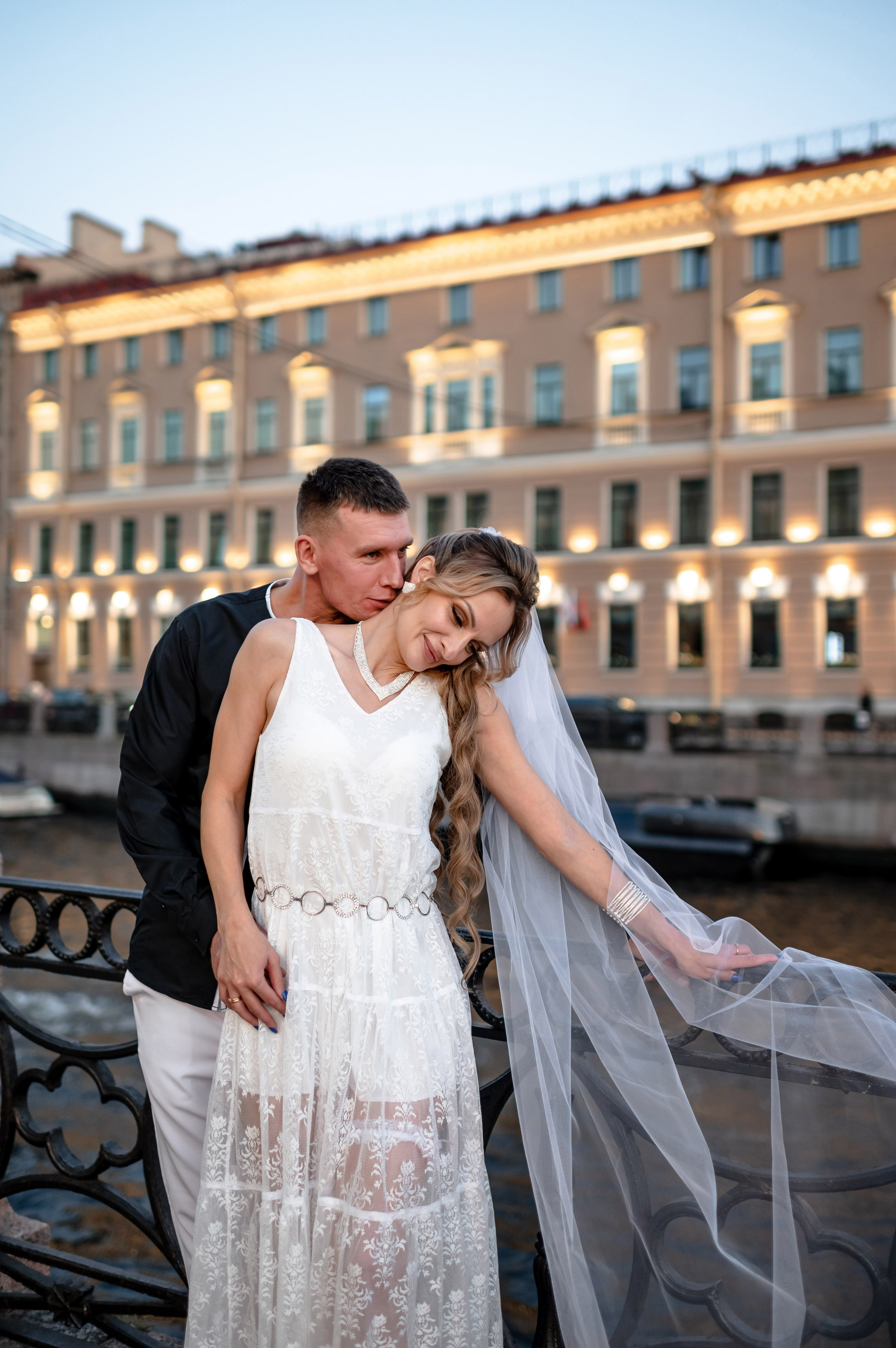 Екатерина и Андрей (свадебная фотосессия в вечернем Петербурге). Портретный, семейный и свадебный фотограф в Санкт-Петербурге и в Пушкине Ширяев Денис