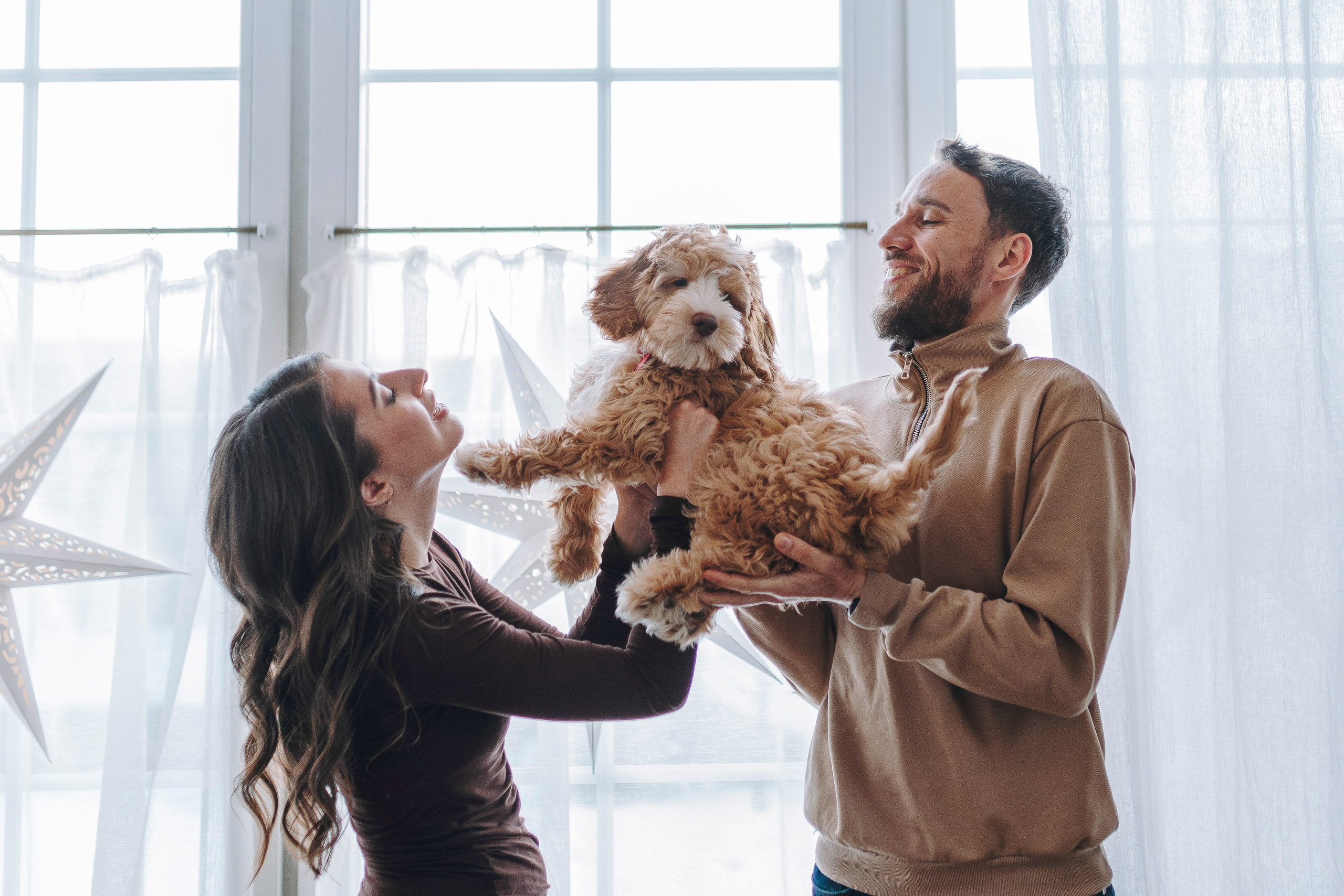 Мёрфи, Таня и Антон. Фотограф анималист в Спб недорого Олеся Майорова