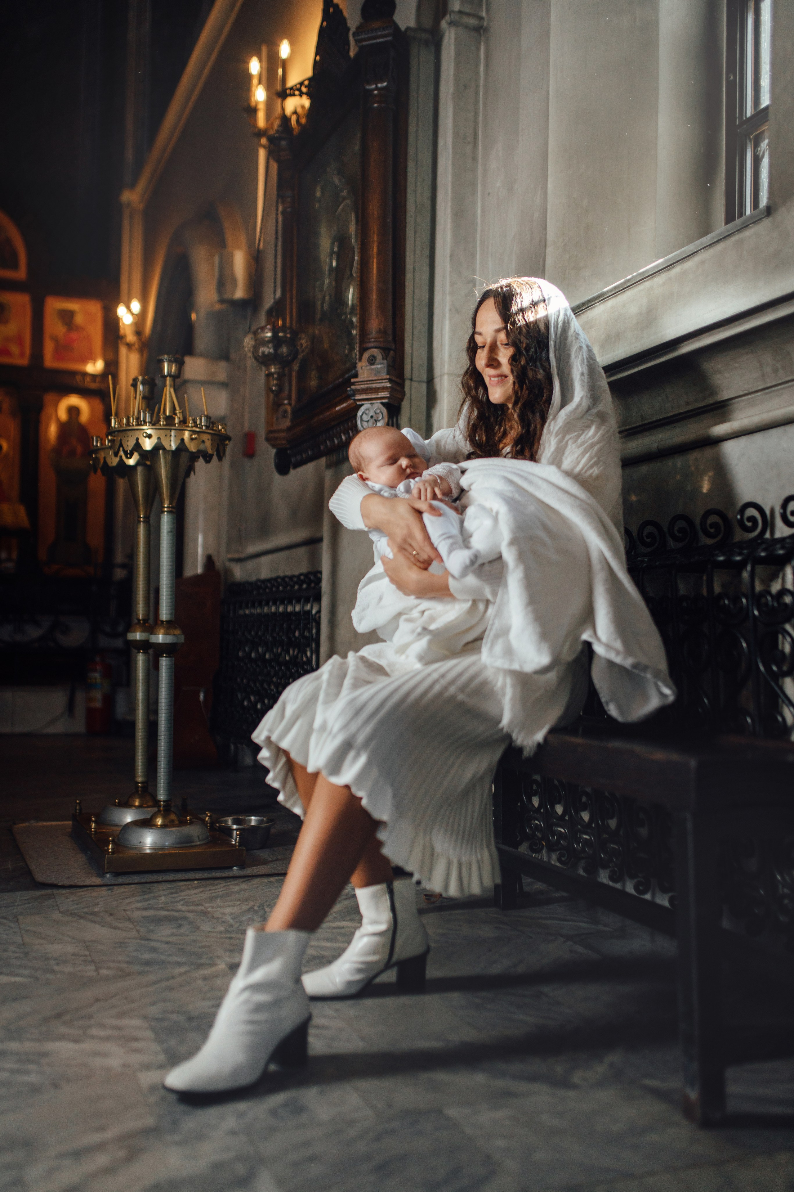 Крещение Тимура храм иконы Всех Скорбящих Радость, октябрь 2024