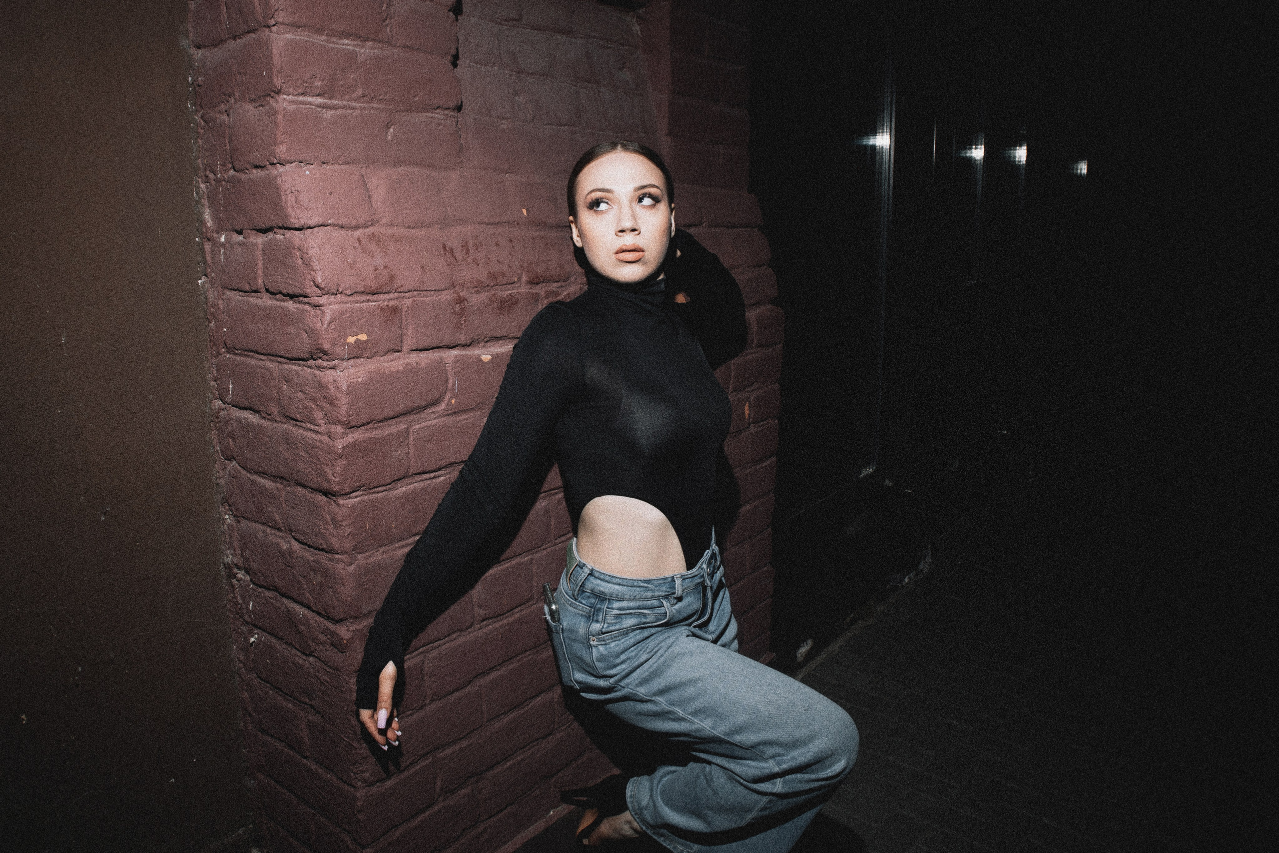 Александра и ночные огни Почтовой. Свадебный и семейный фотограф Исаев Давид