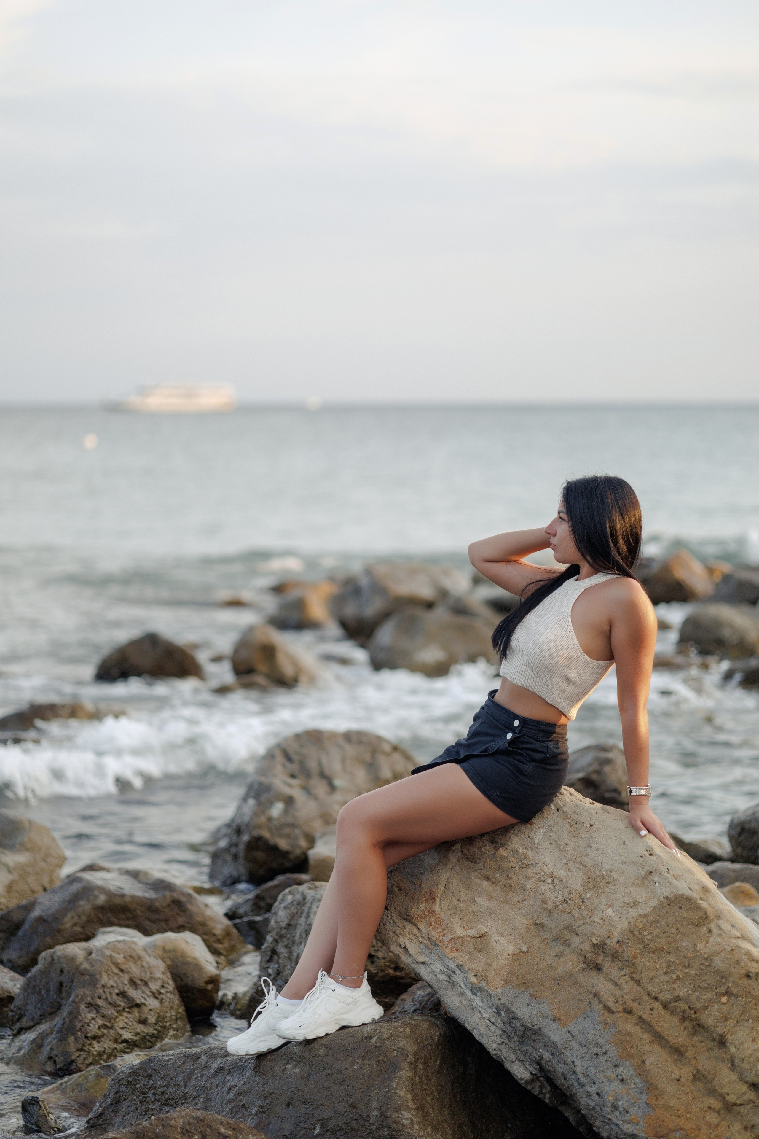 Закат на пляже Тонкий мыс. Семейный и портретный фотограф в Геленджике Любовь Бодрова