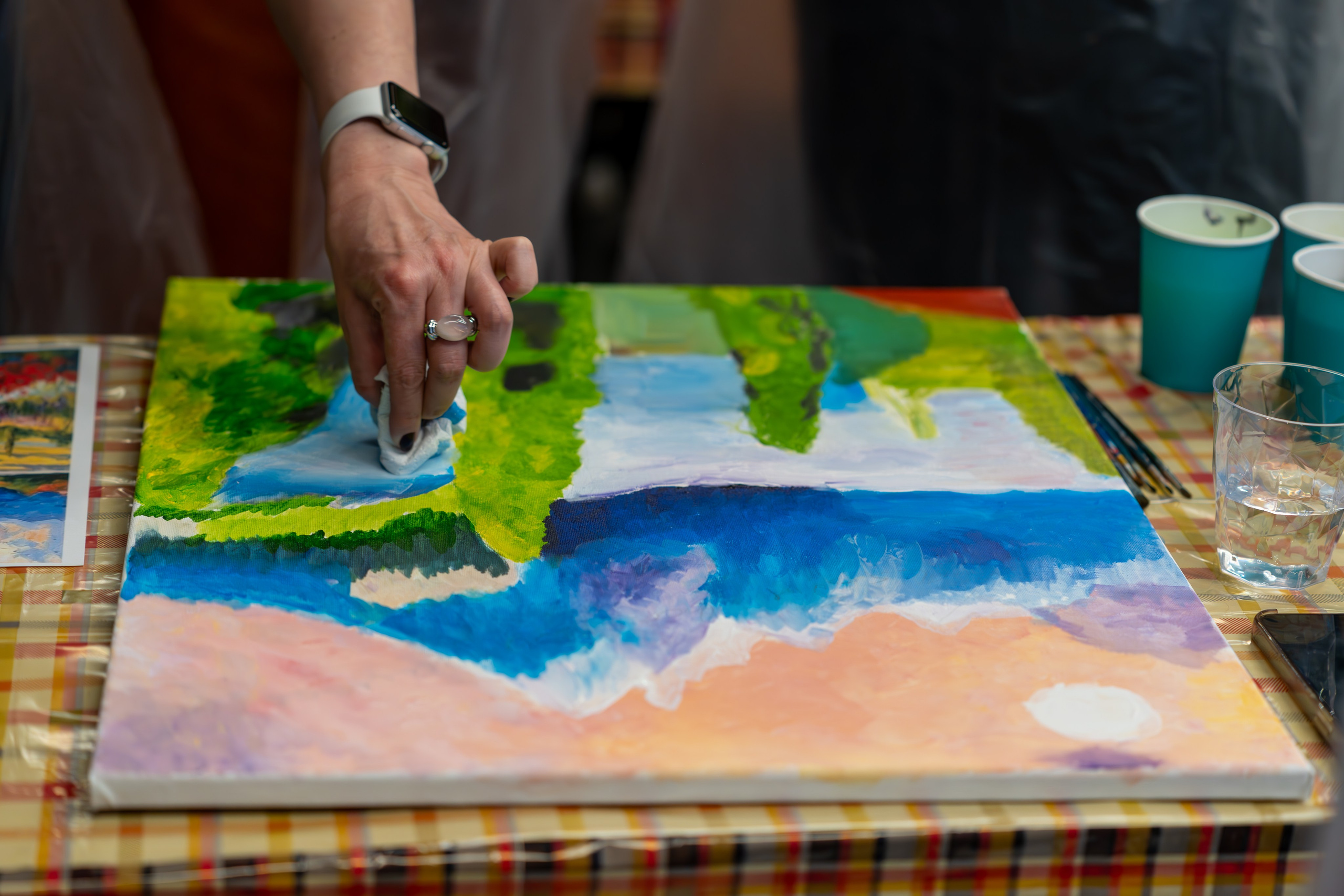 MICE мероприятие — мастер класс по акварели. Репортажный фотограф в Красной Поляне и Сочи Павлюченко Екатерина