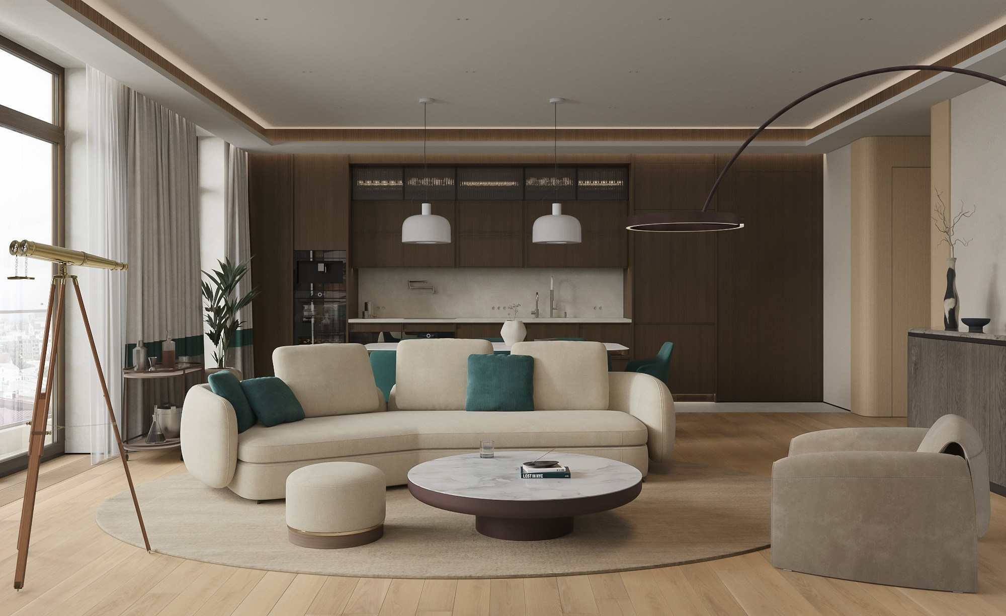 ЖК Лаврушинский. Дизайн The SQUARES. 3D визуализатор интерьеров Ксения Жарко