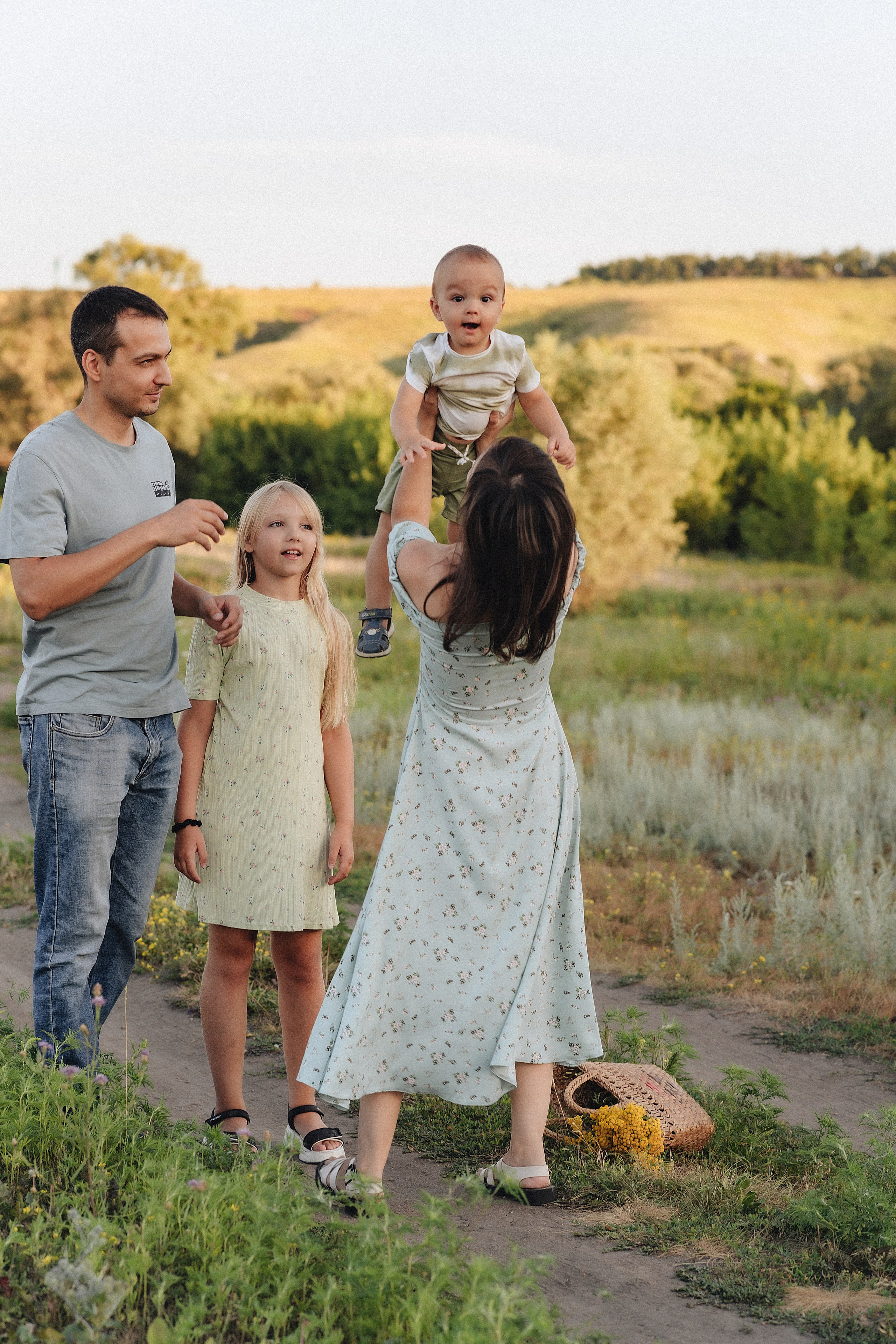 Семейная съемка на закате. Фотограф Карина Шмулёва. Воронеж и область