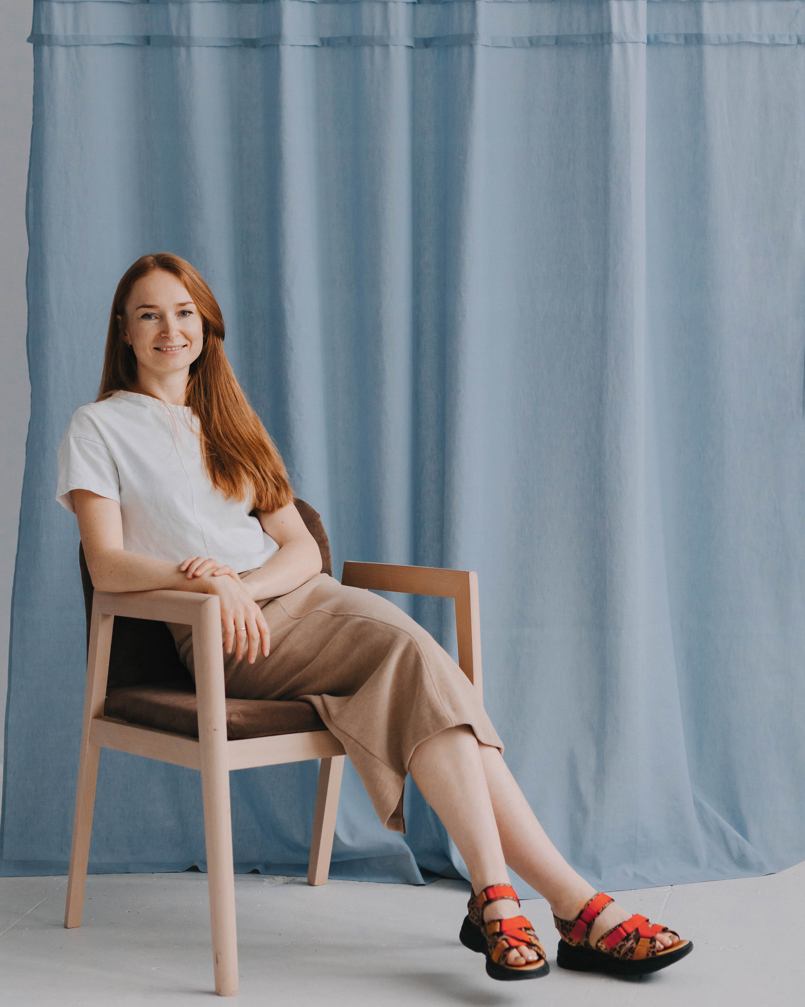 Льняные шторы «Dikaya morkov». Портретный фотограф в Минске Анна Волейко