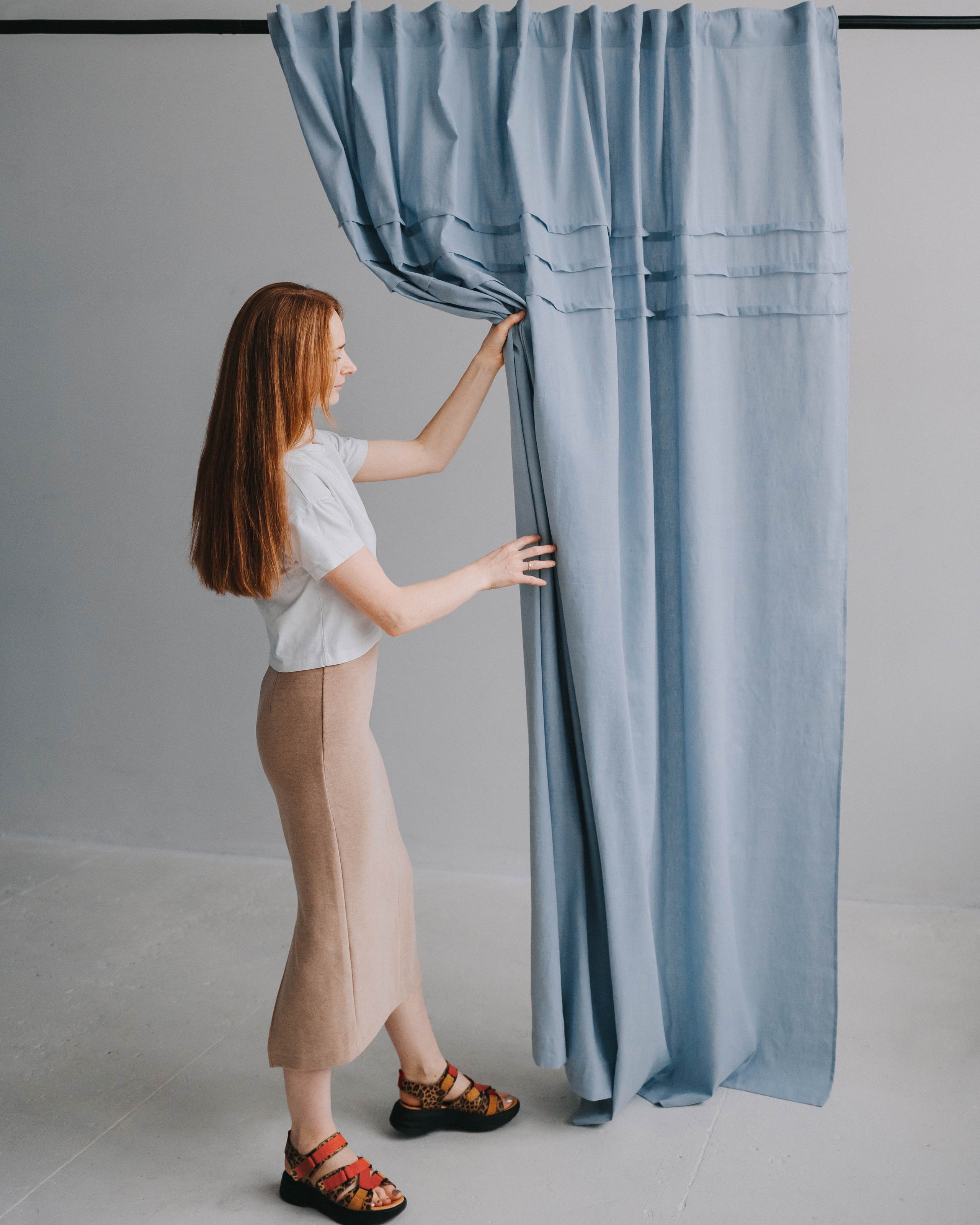 Льняные шторы «Dikaya morkov». Портретный фотограф в Минске Анна Волейко