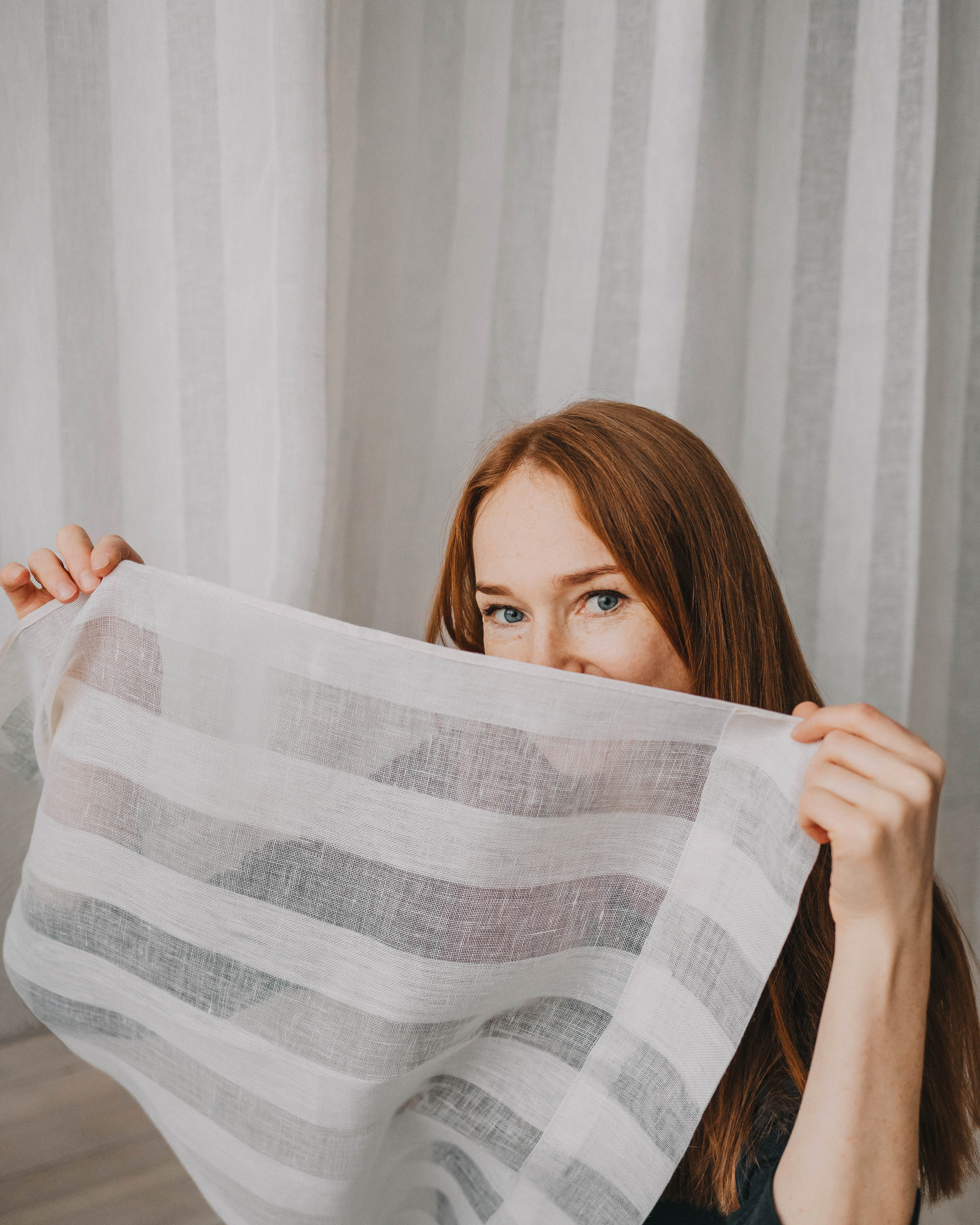 Льняные шторы «Dikaya morkov». Портретный фотограф в Минске Анна Волейко