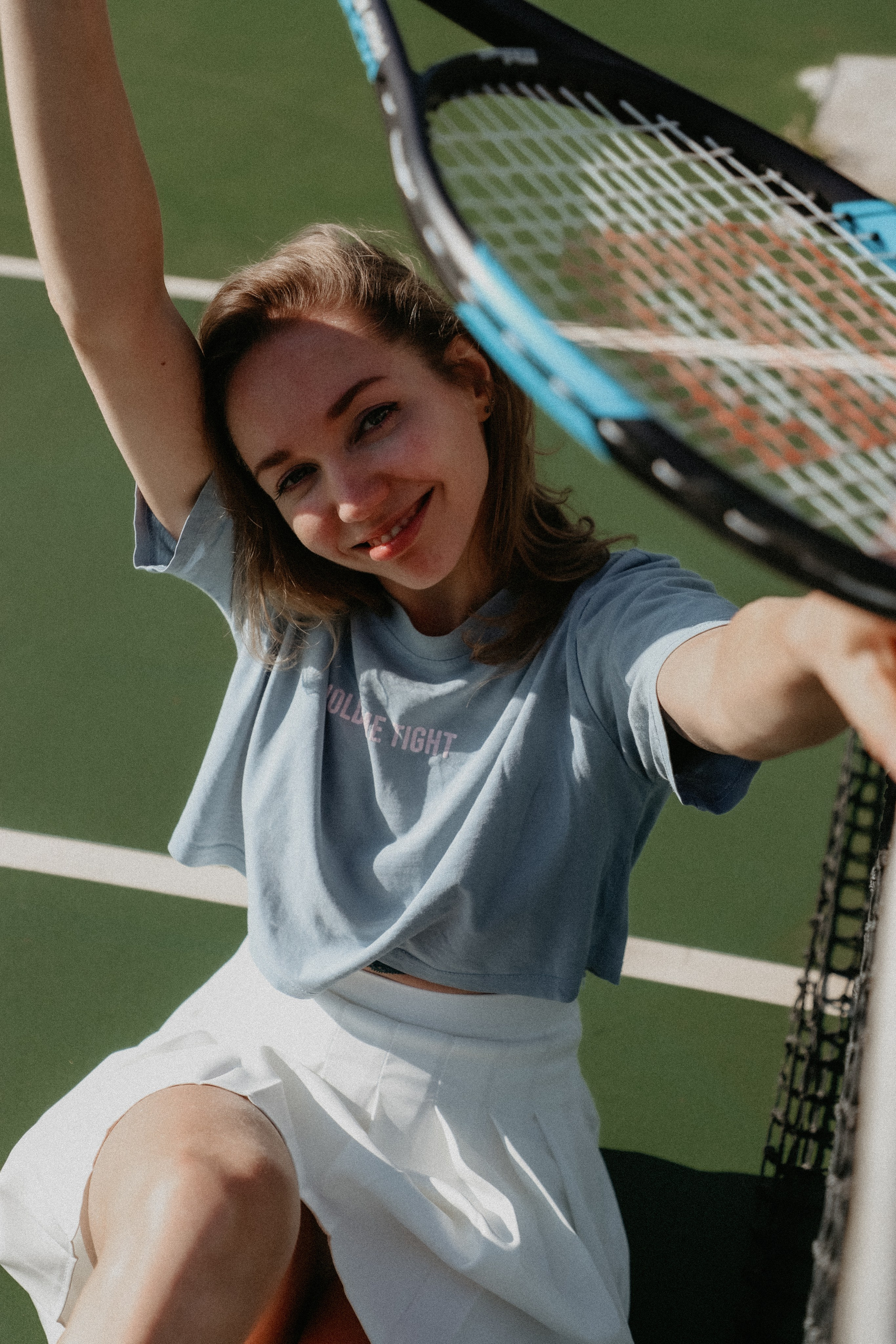 Фотосессия Марии на теннисном корте. Фотограф Иннополис Казань