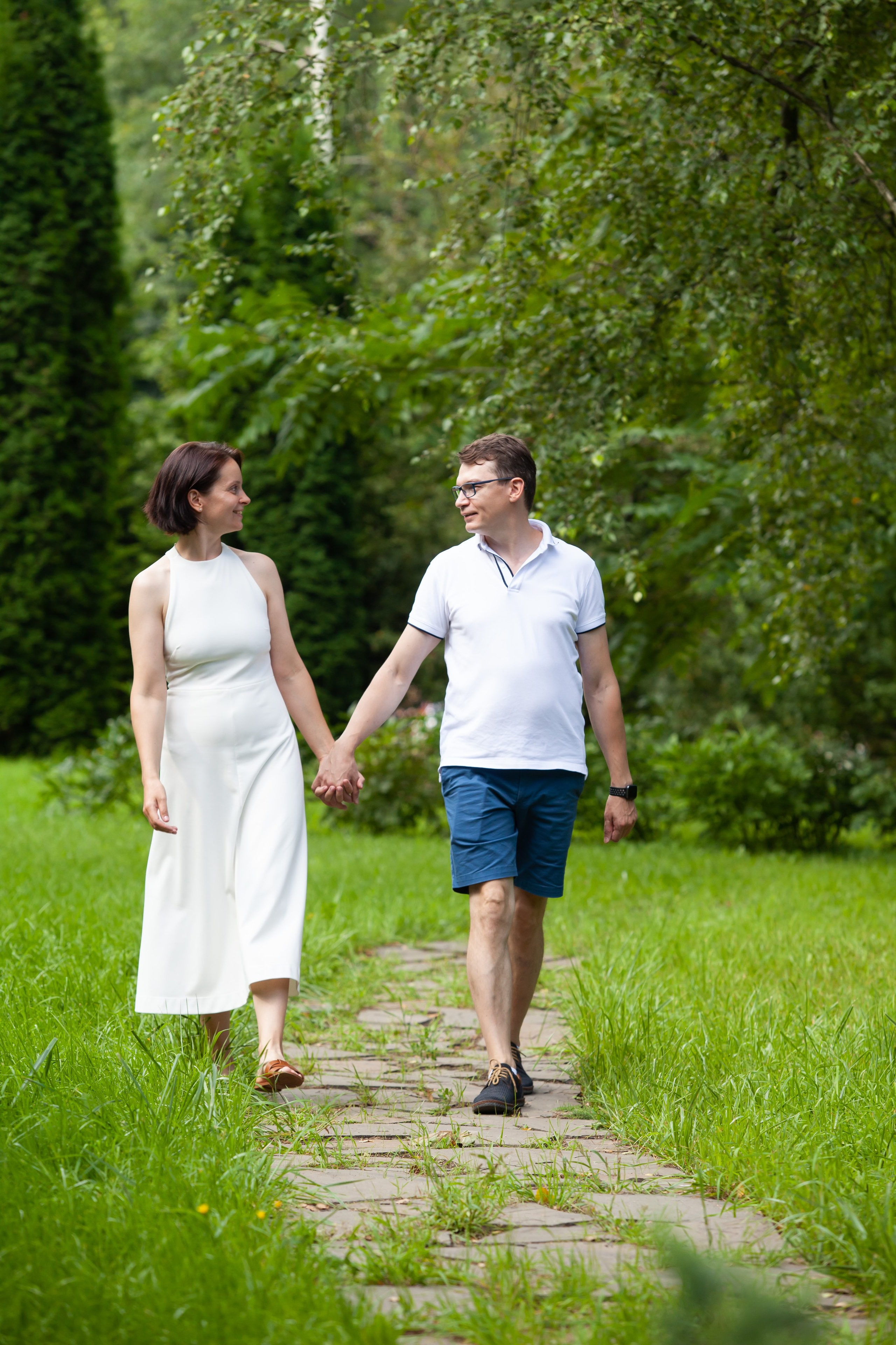 Семейная фотосессия в парке. Фотографы в Москве Светлана Устинова и Сергей Грачев