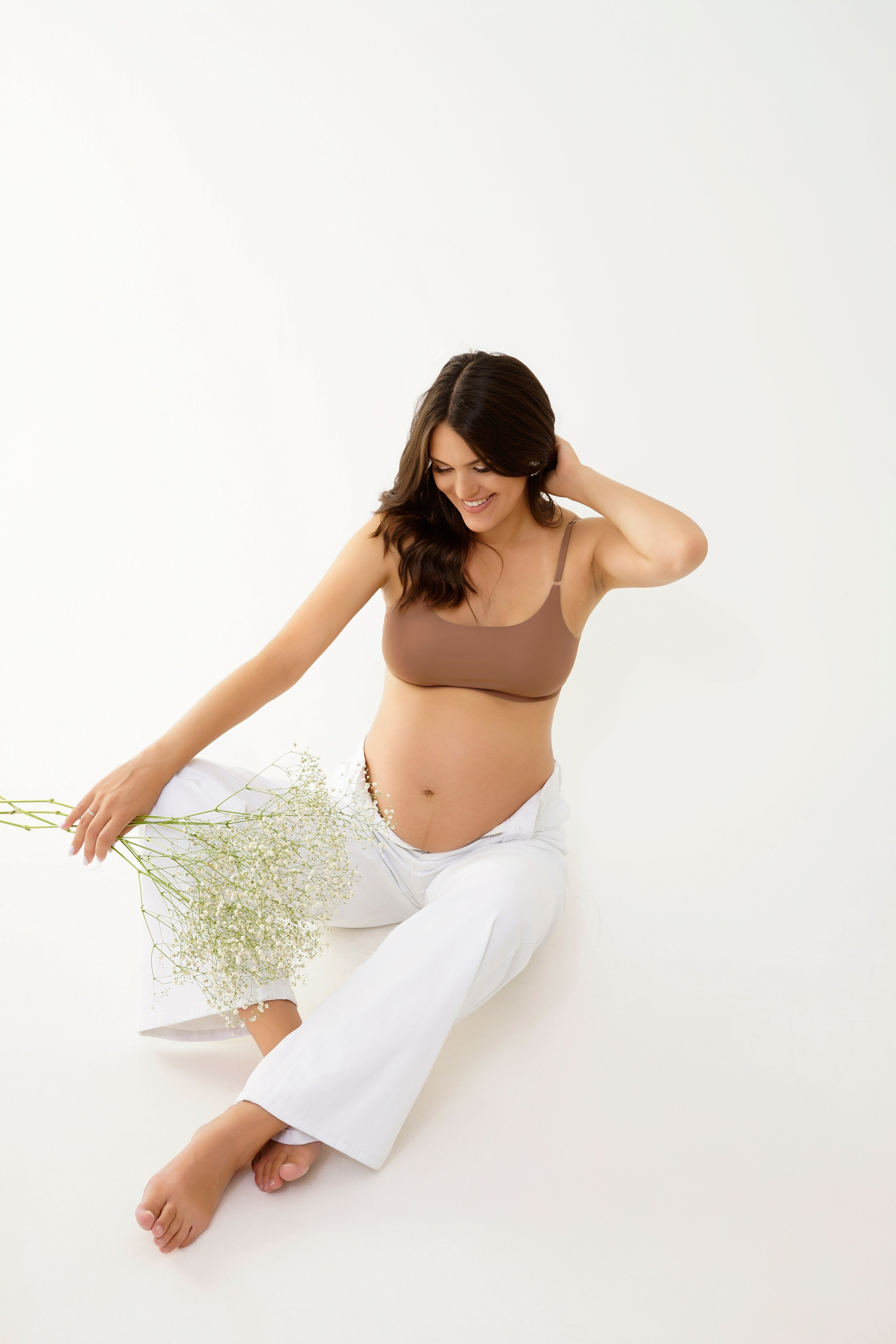 Съёмка беременности в моей фотостудии «НЕБО». Женский фотограф в Химках Алёна Ленёва