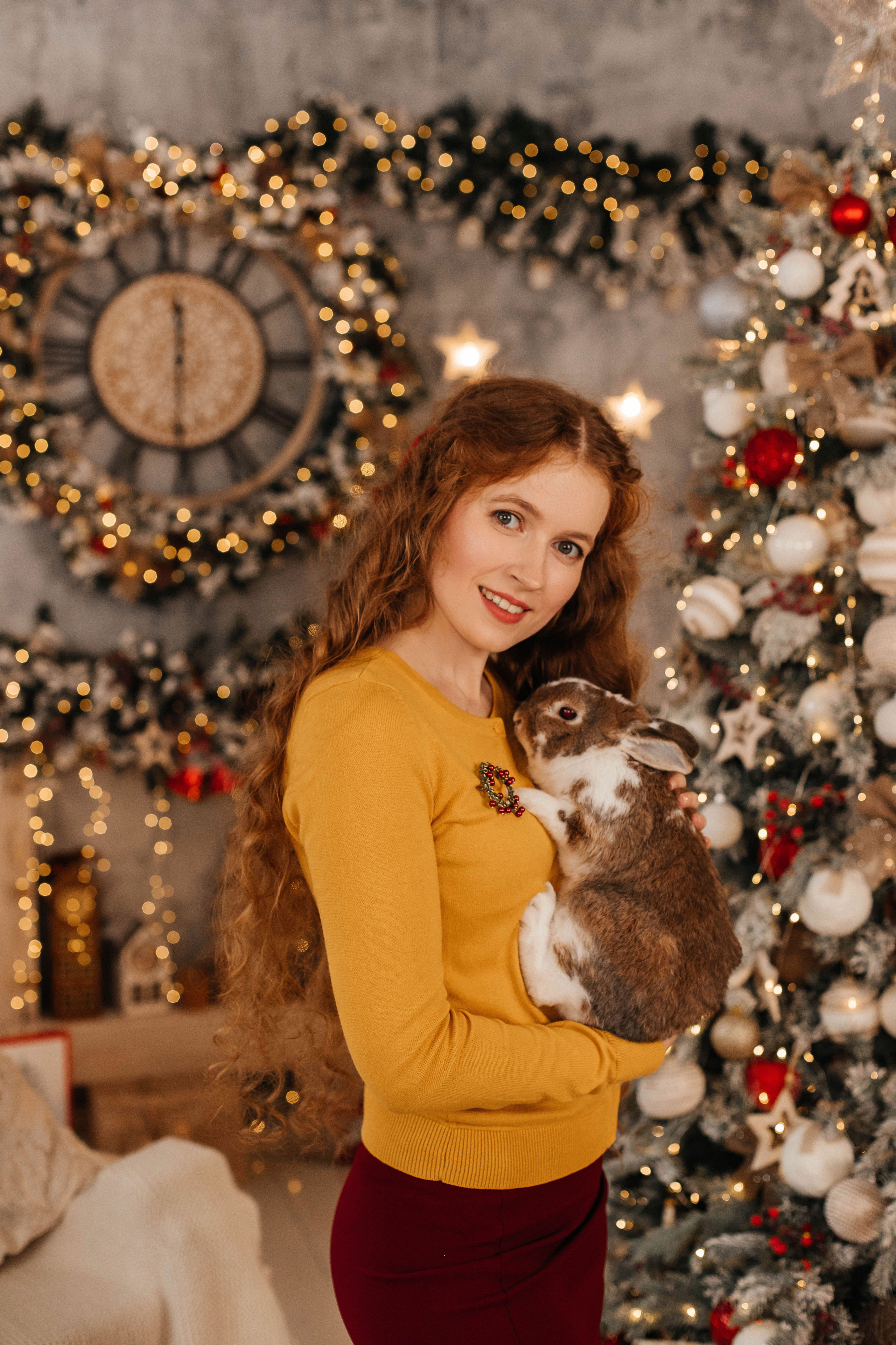 Новогодняя семейная фотосессия в студии с ребенком. Свадебный и семейный фотограф в Москве