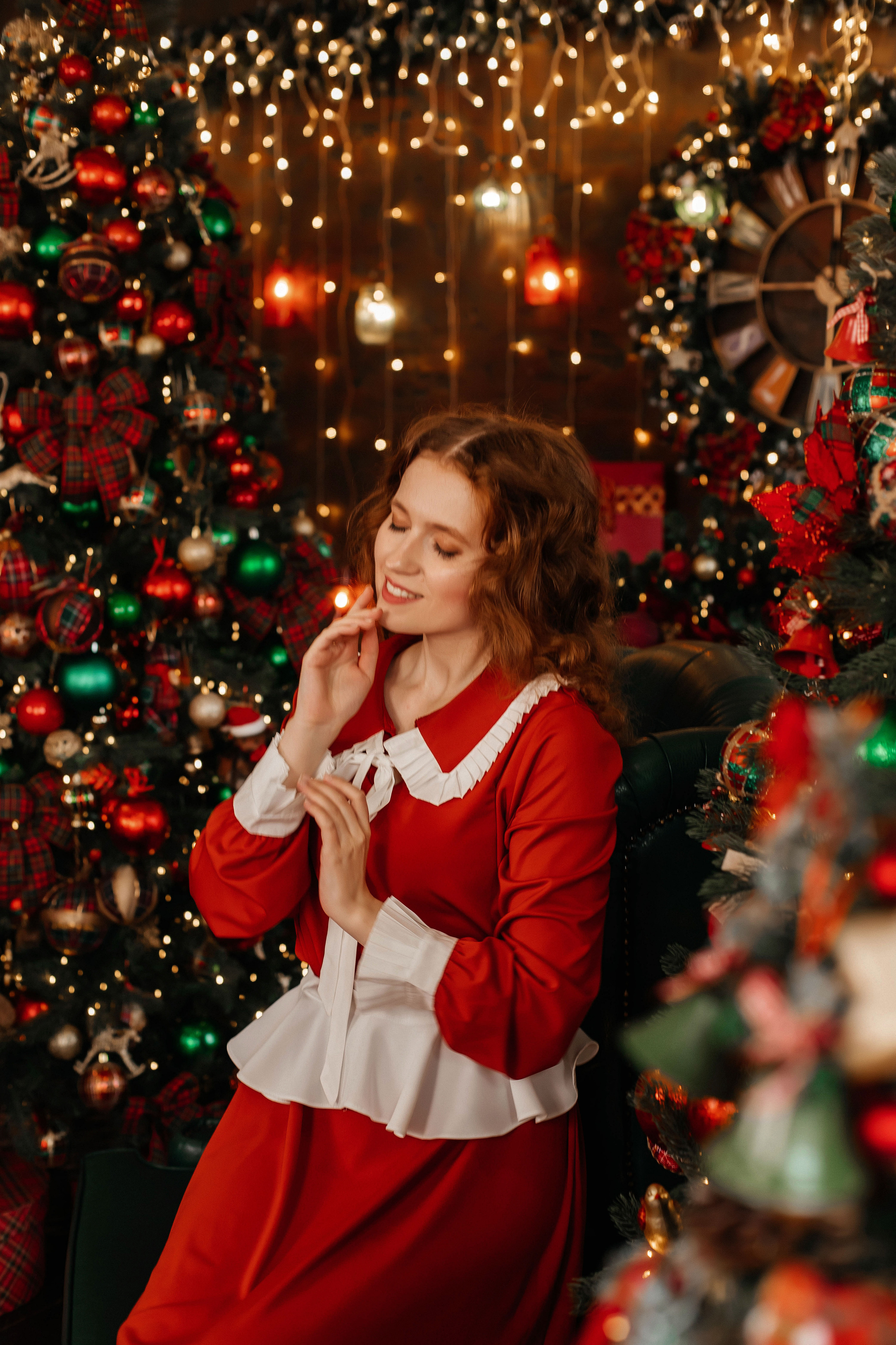 Новогодняя семейная фотосессия в студии с ребенком. Свадебный и семейный фотограф в Москве