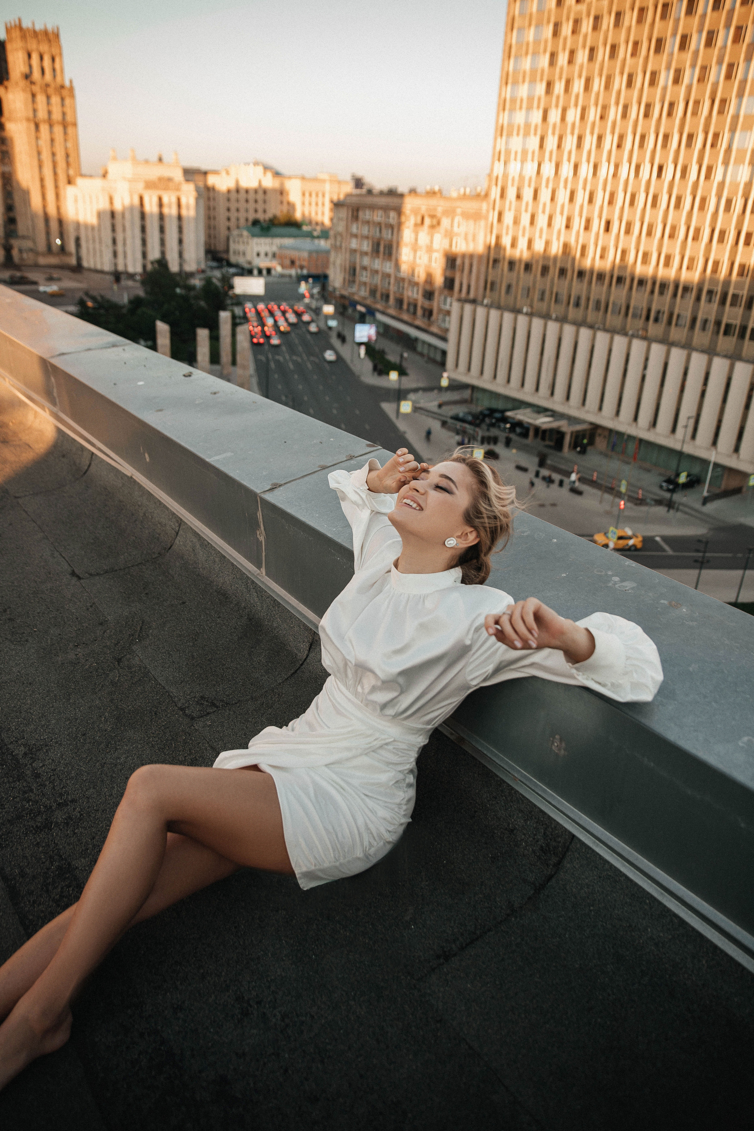 Свадебная фотосессия на крыше. Свадебный и семейный фотограф в Москве